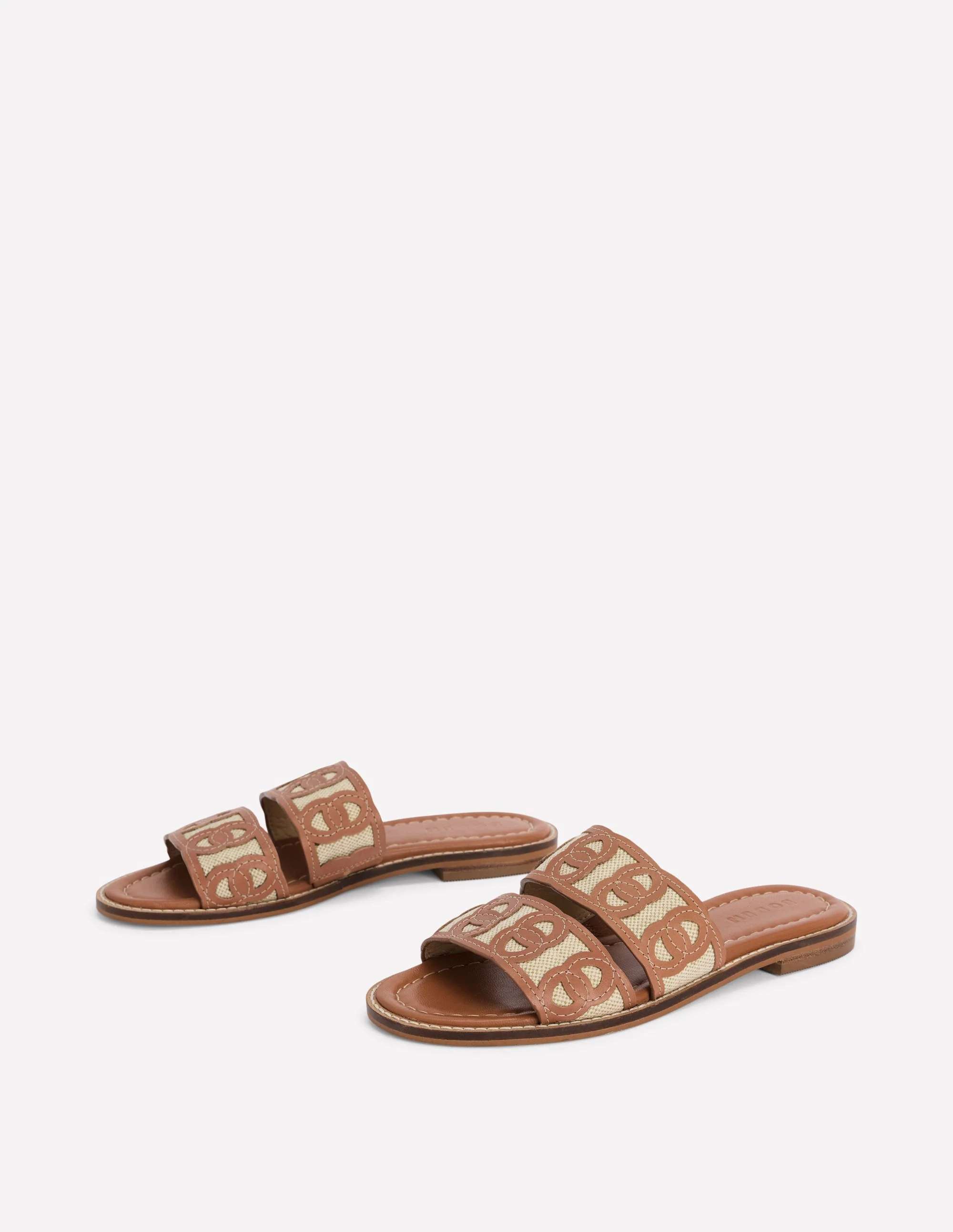 Interlocked Flat Sandal-Tan - Image 3