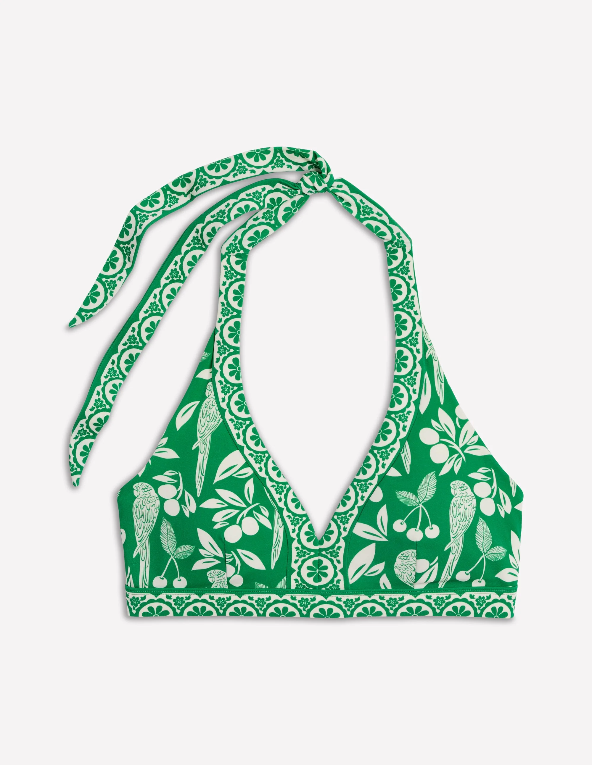 Ios V Panel Bikini Top-Rich Emerald, Ornate Tropics - Image 5