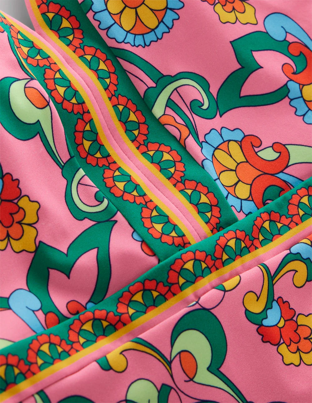 Ios V Panel Swimsuit-Pink Rose, Foliage Trail - Image 7