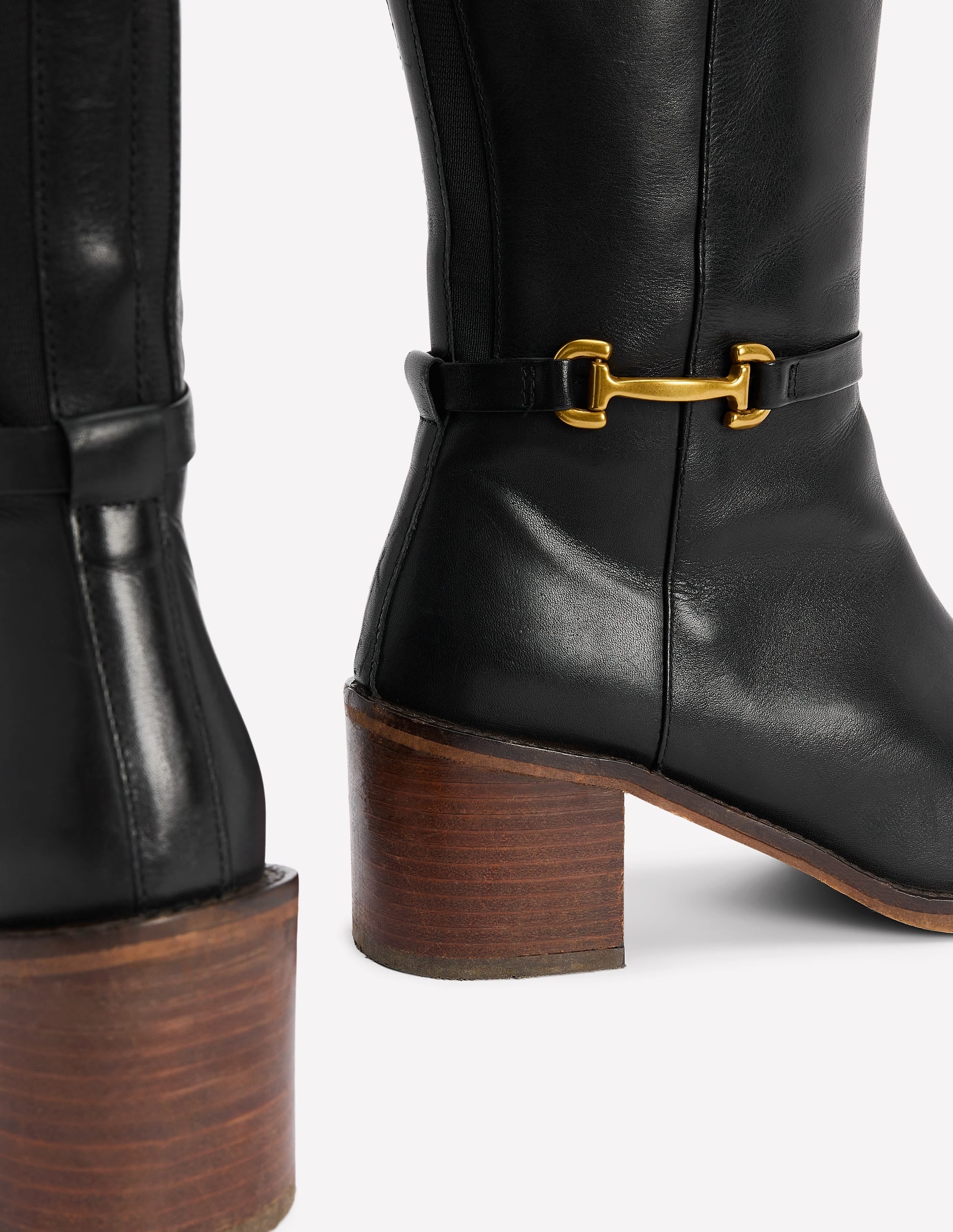 Iris Snaffle Heel Boot-Black - Image 4