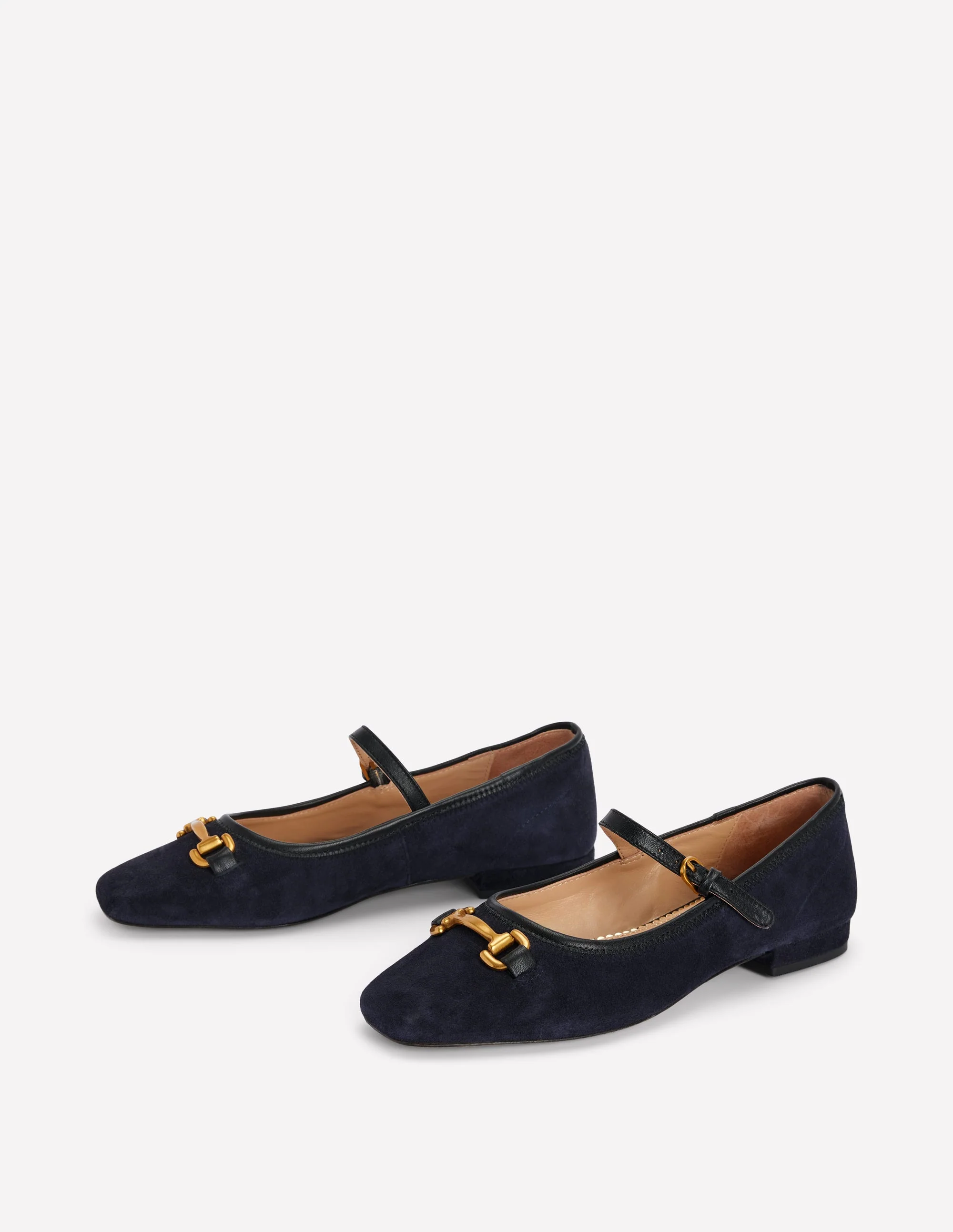 Iris Snaffle Mary Jane Flats-Dark Navy - Image 3