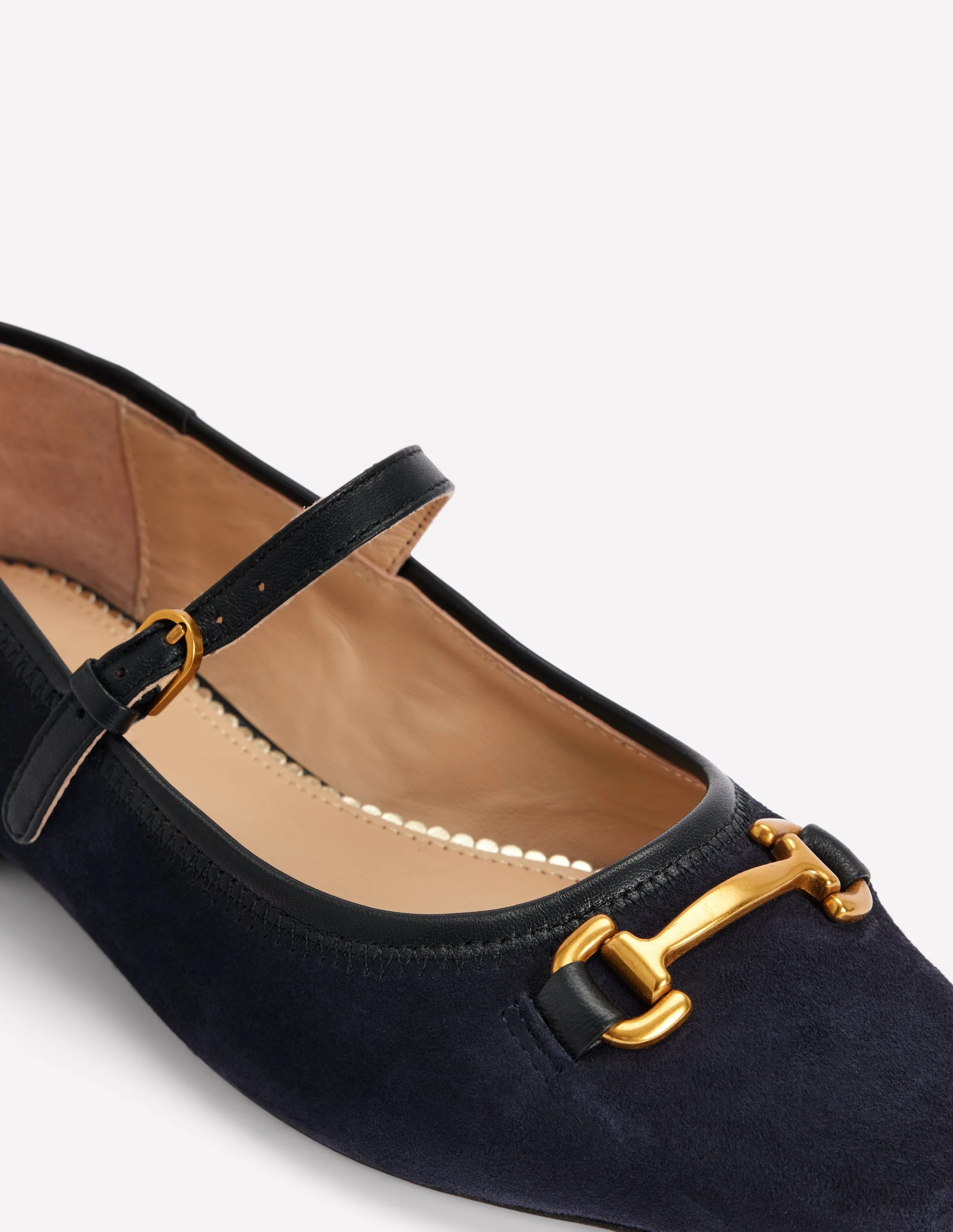 Iris Snaffle Mary Jane Flats-Dark Navy - Image 4