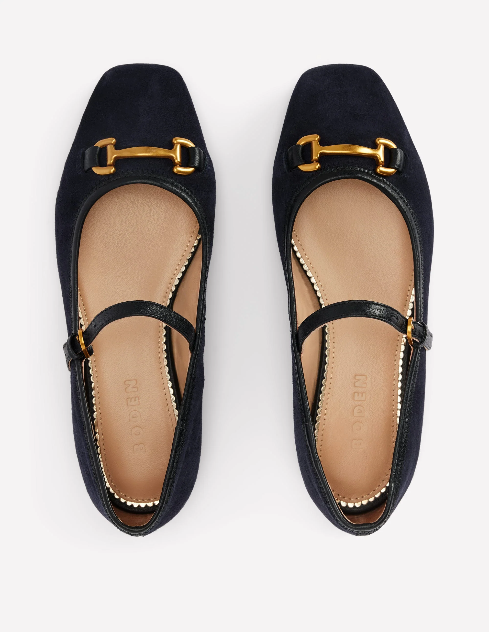 Iris Snaffle Mary Jane Flats-Dark Navy - Image 5