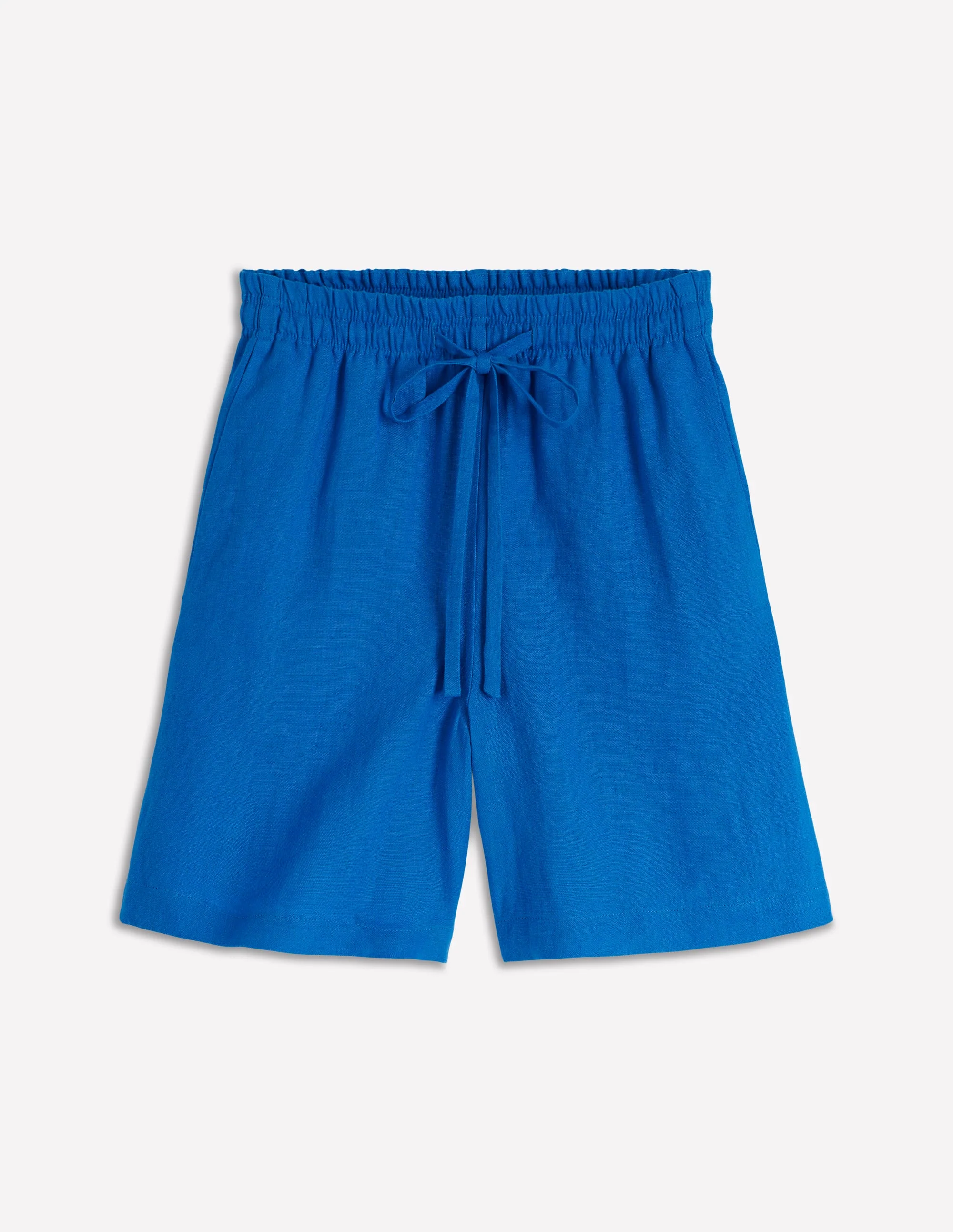 Islington Linen Shorts-Kingfisher Blue - Image 5