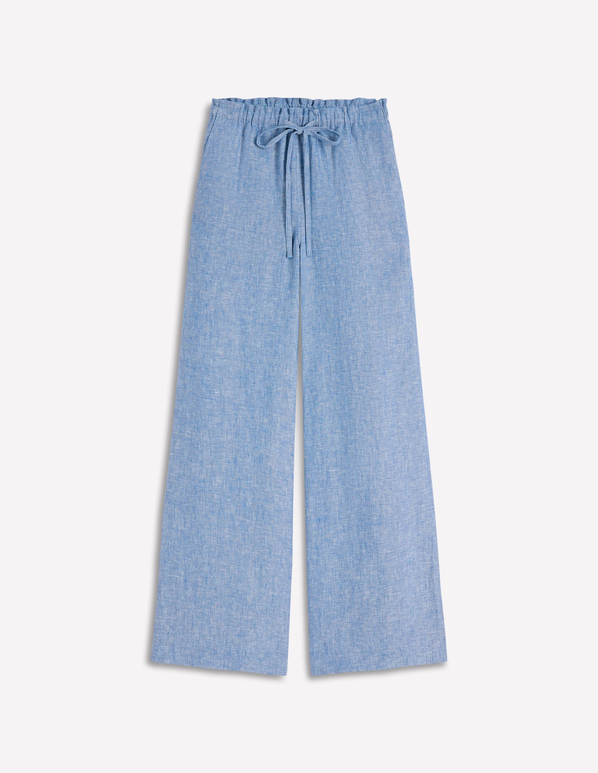 Islington Linen Trousers-Blue Chambray - Image 6