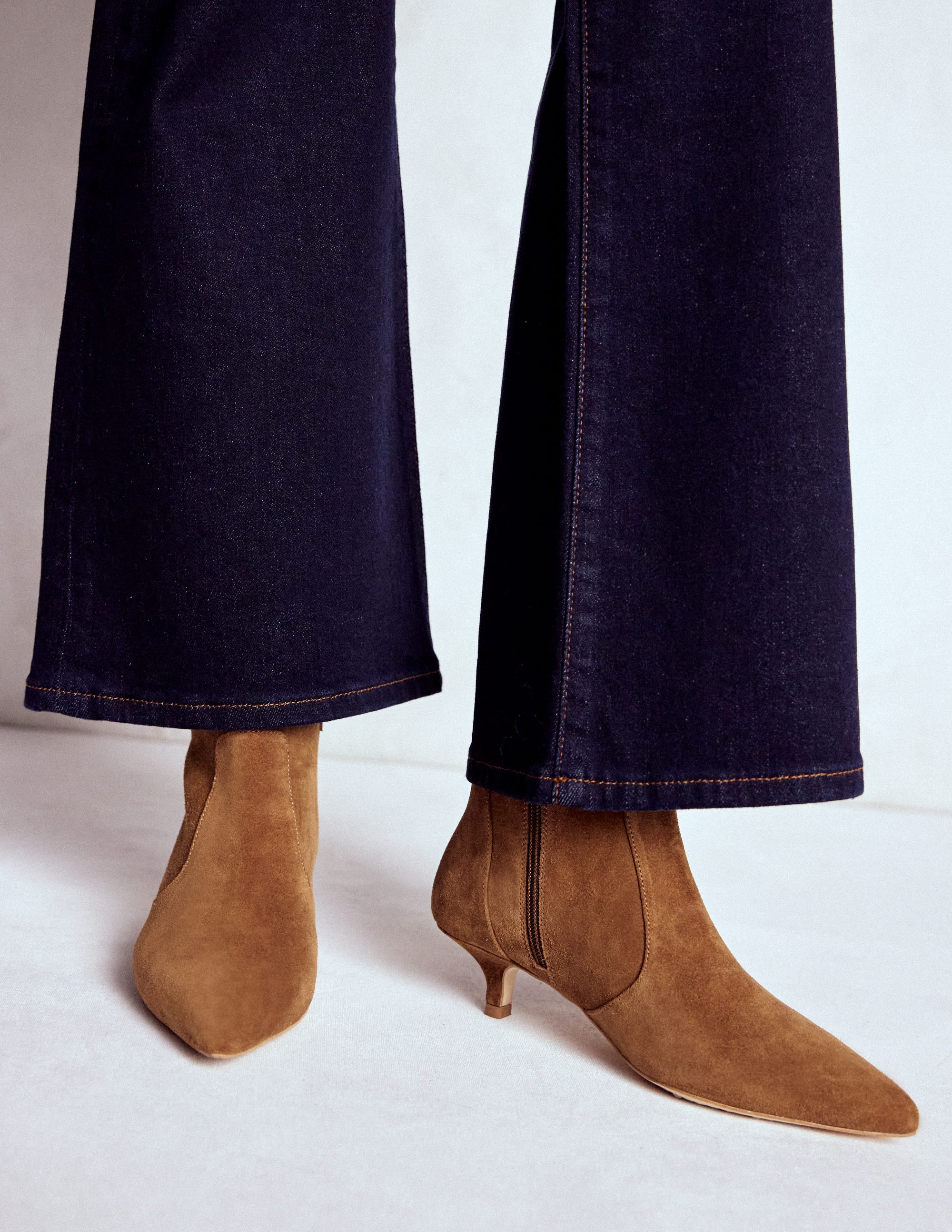 Isobel Kitten Heel Ankle Boot-Cognac - Image 2