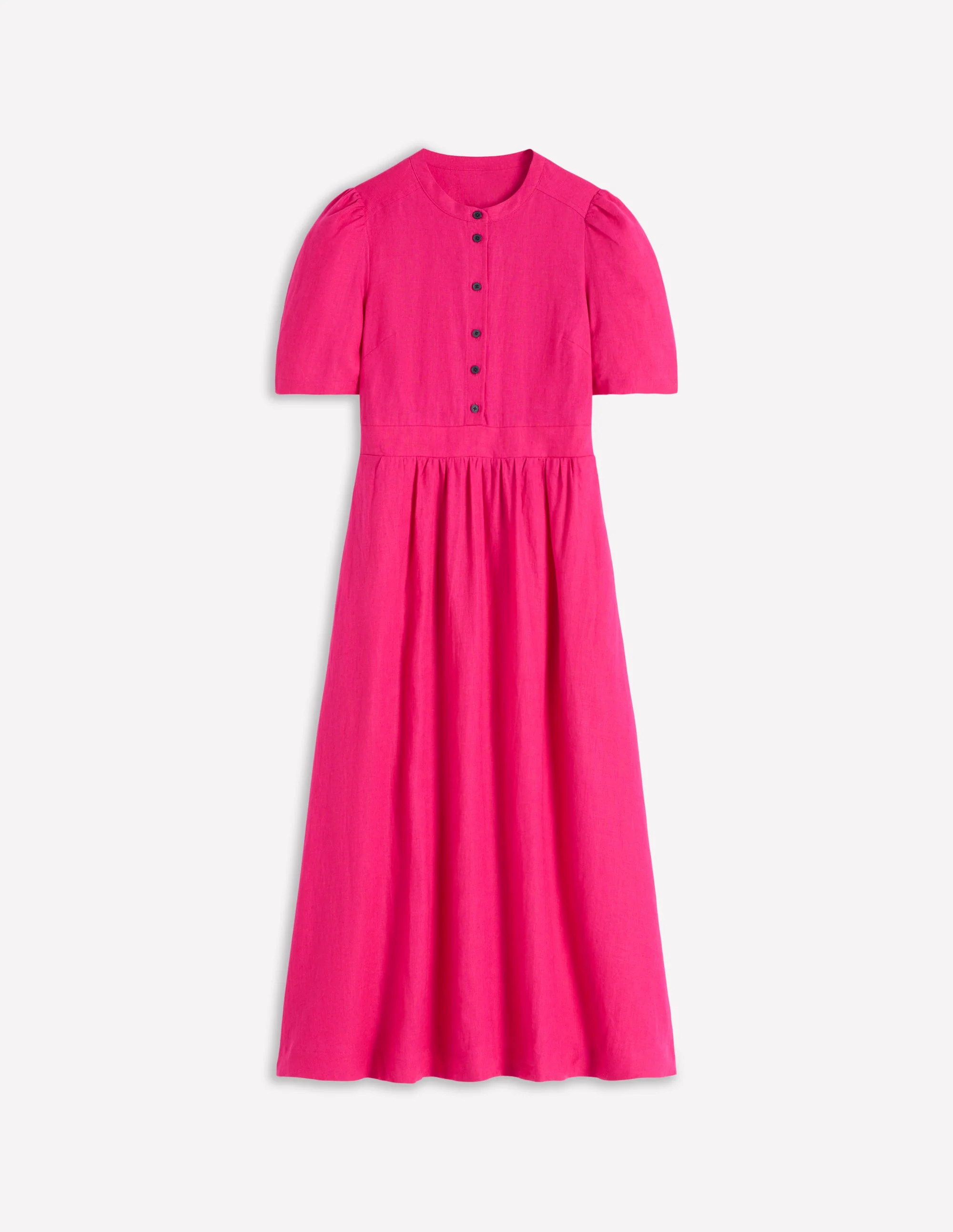 Ivy Linen Midi Dress-Pink Peony - Image 5