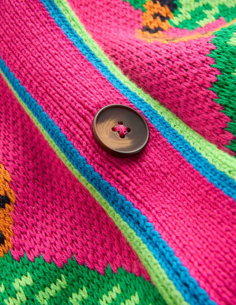 Jacquard Belted Cardigan-Pink Yarrow Tigers - Image 8