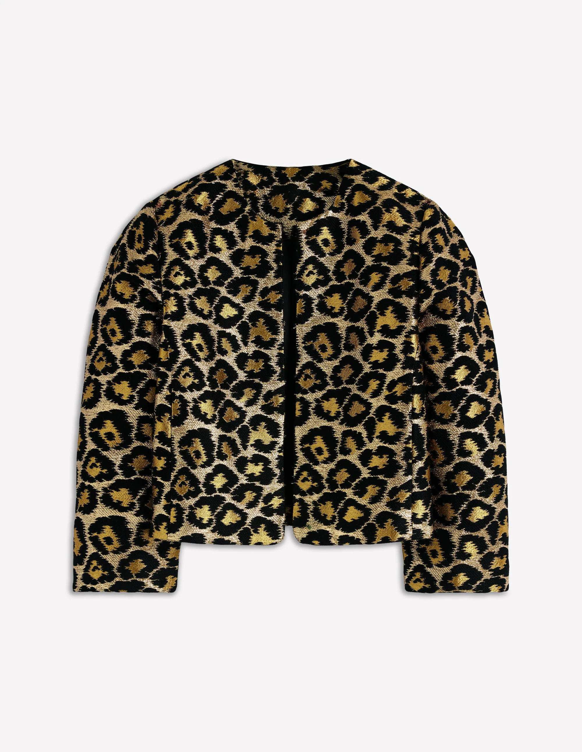 Jacquard Leopard Jacket-Leopard, Lurex Jacquard - Image 8