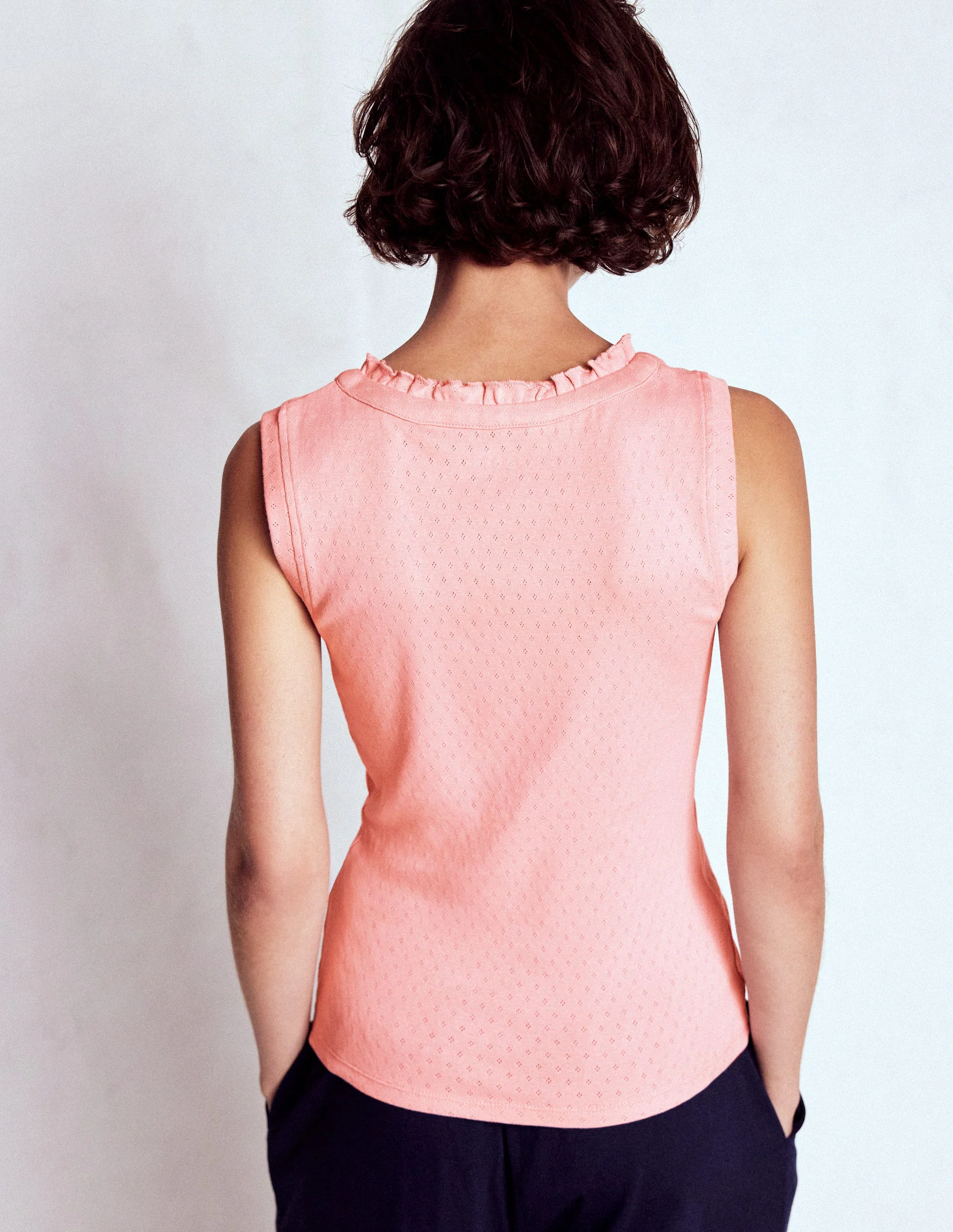 Jersey Henley Pyjama Vest-Light Pink - Image 3