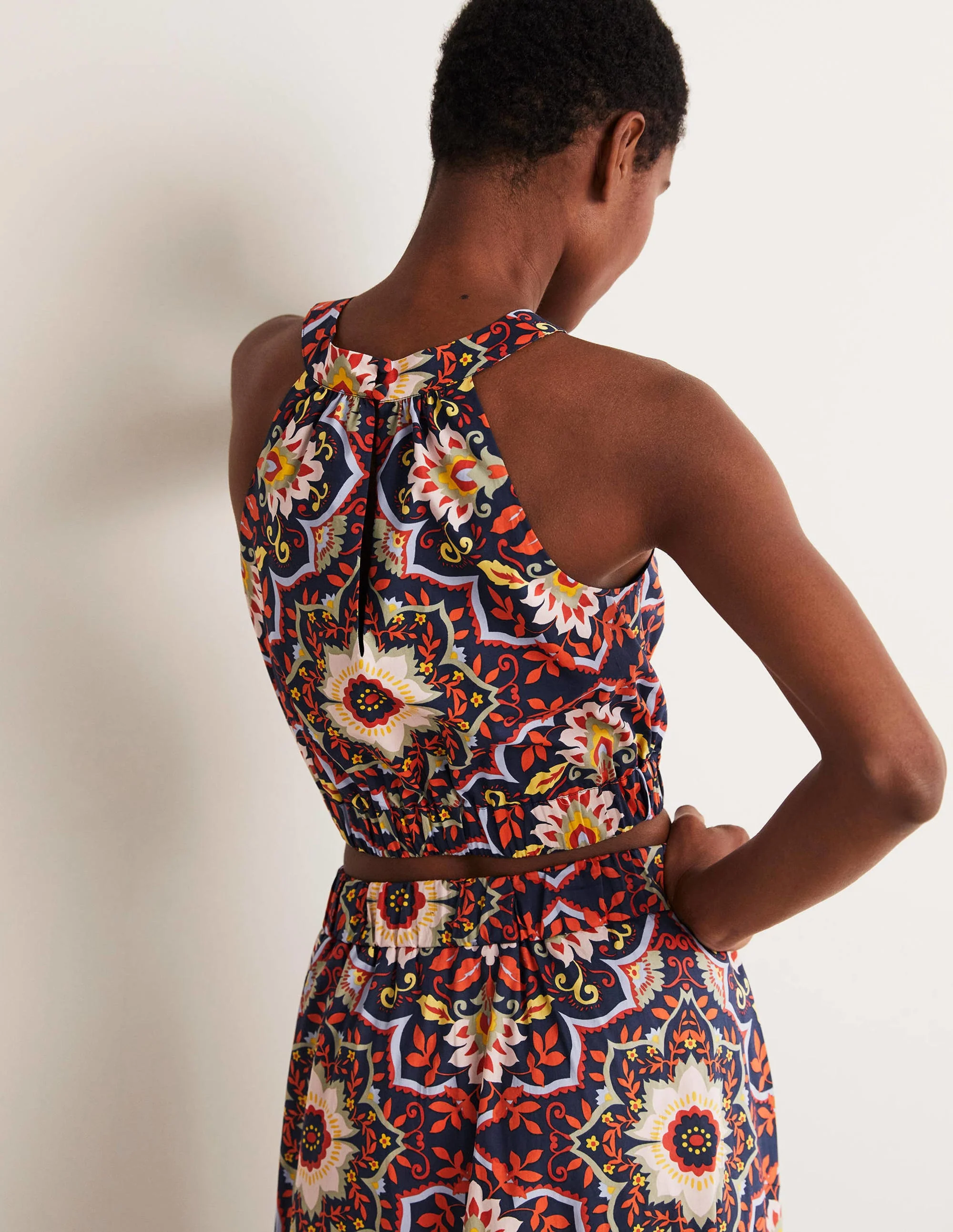 Jessica Halterneck Co-ord Top-French Navy, Bloomsbury - Image 8