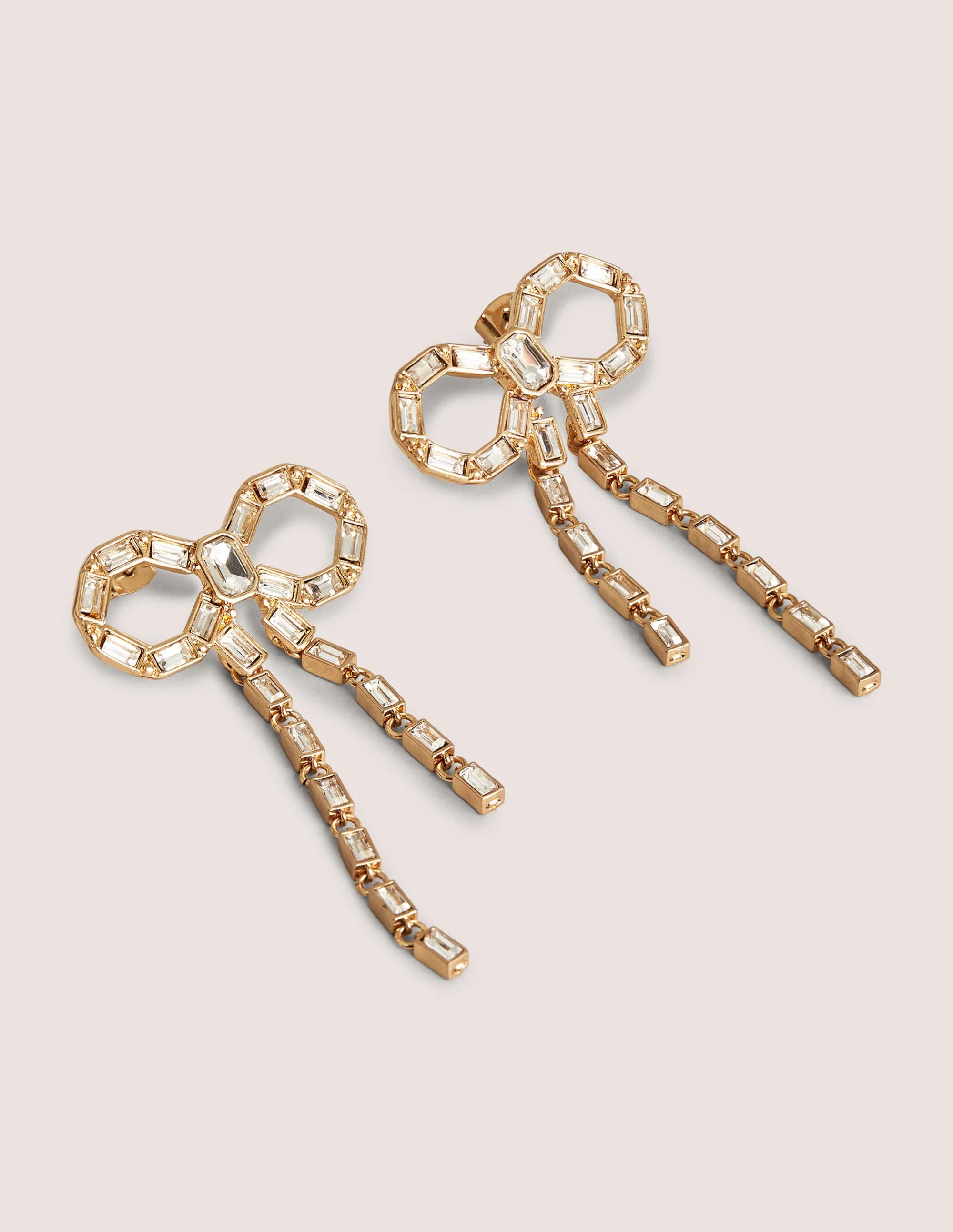 Jewel Bow Earrings-Clear - Image 2