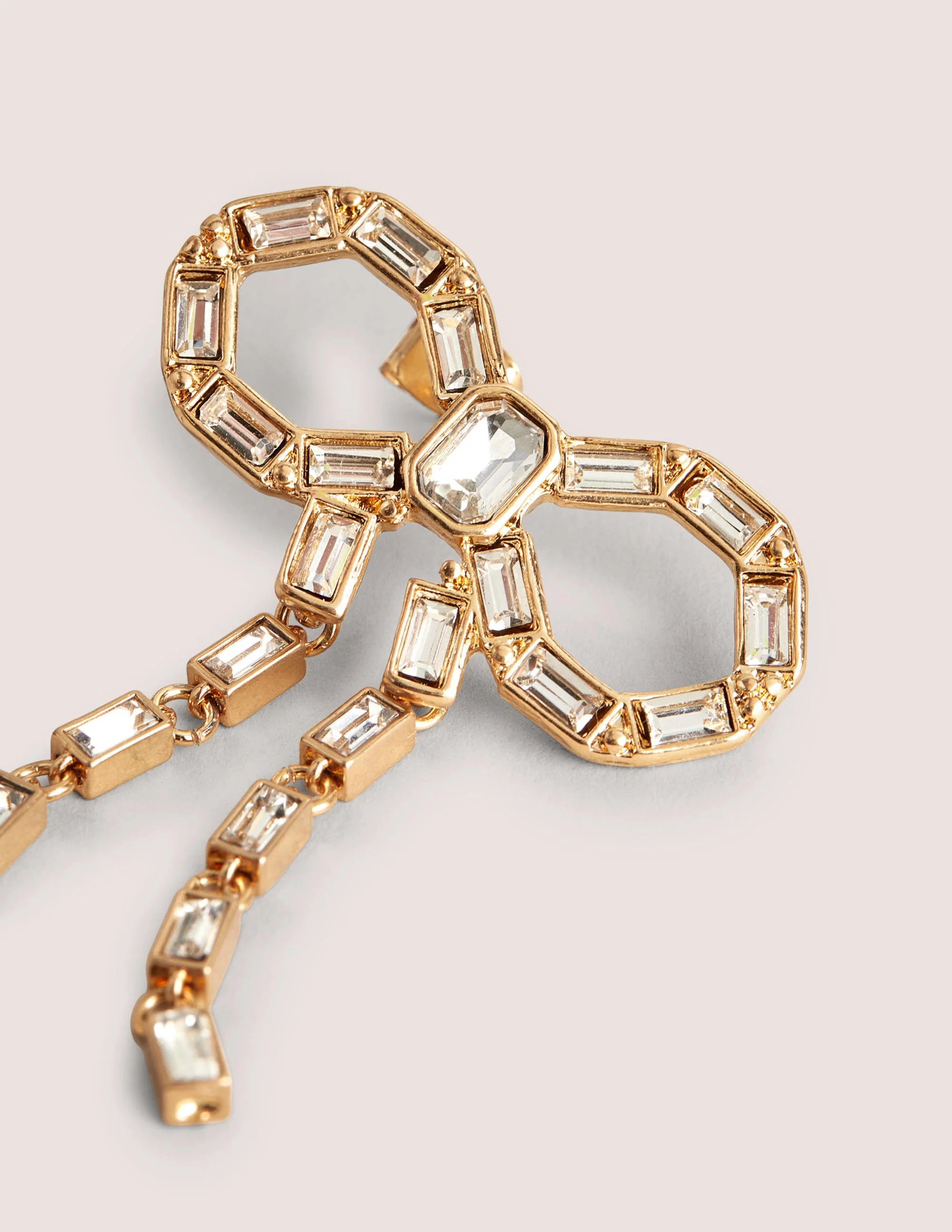 Jewel Bow Earrings-Clear - Image 3