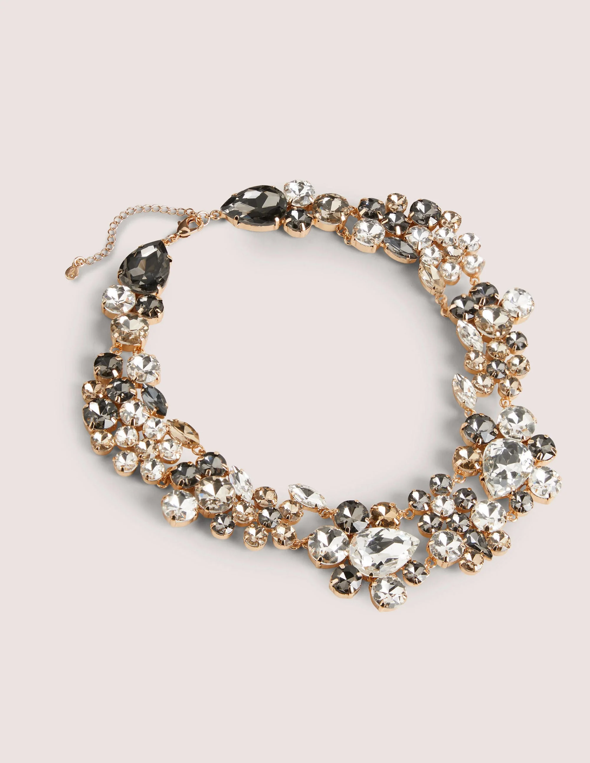Jewel Cluster Necklace-Clear - Image 2
