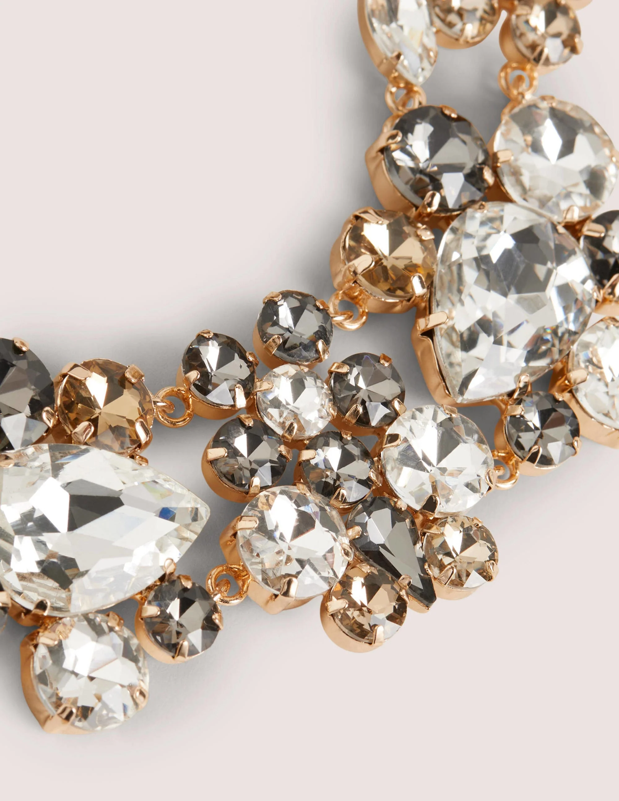 Jewel Cluster Necklace-Clear - Image 3