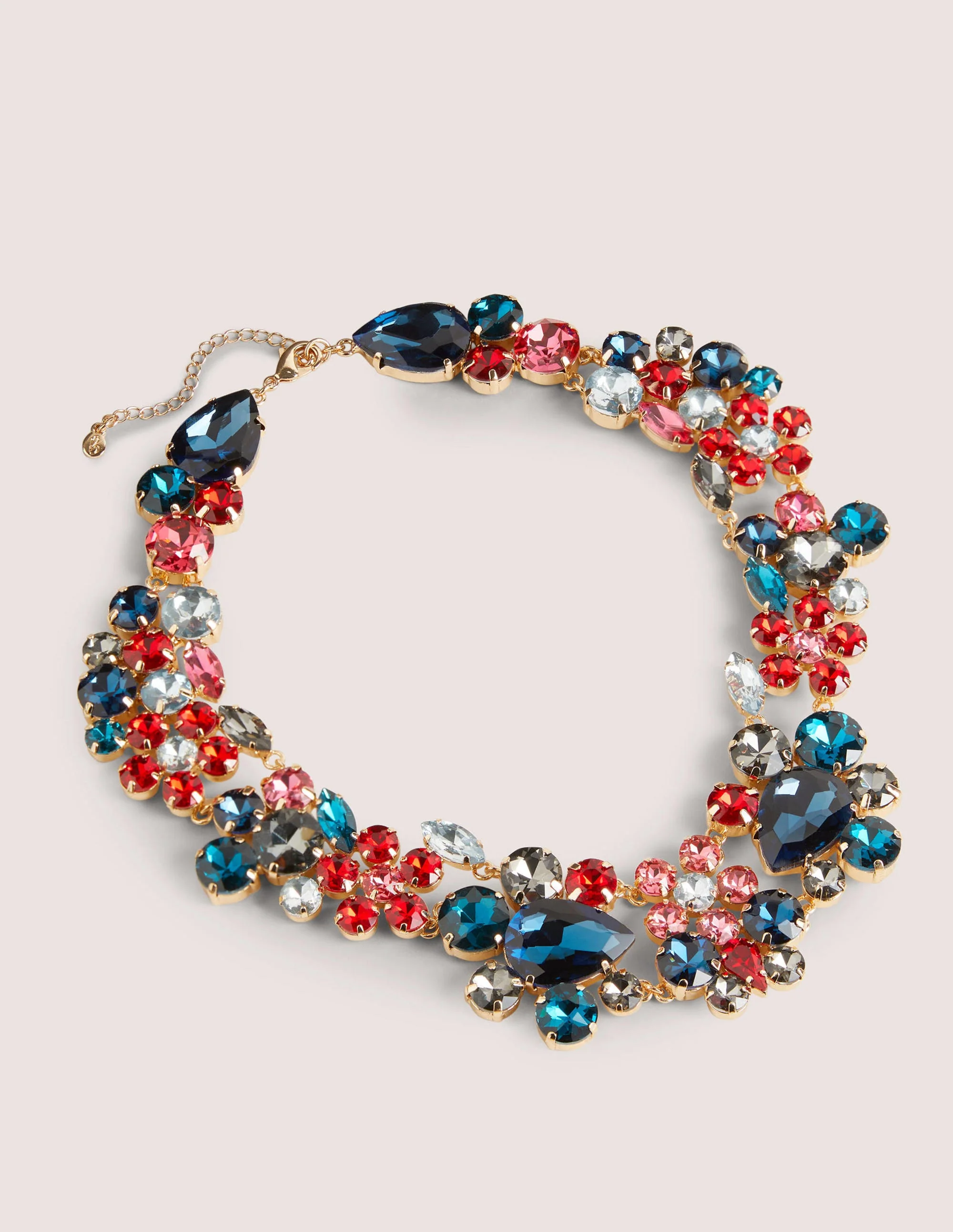 Jewel Cluster Necklace-Multi - Image 2