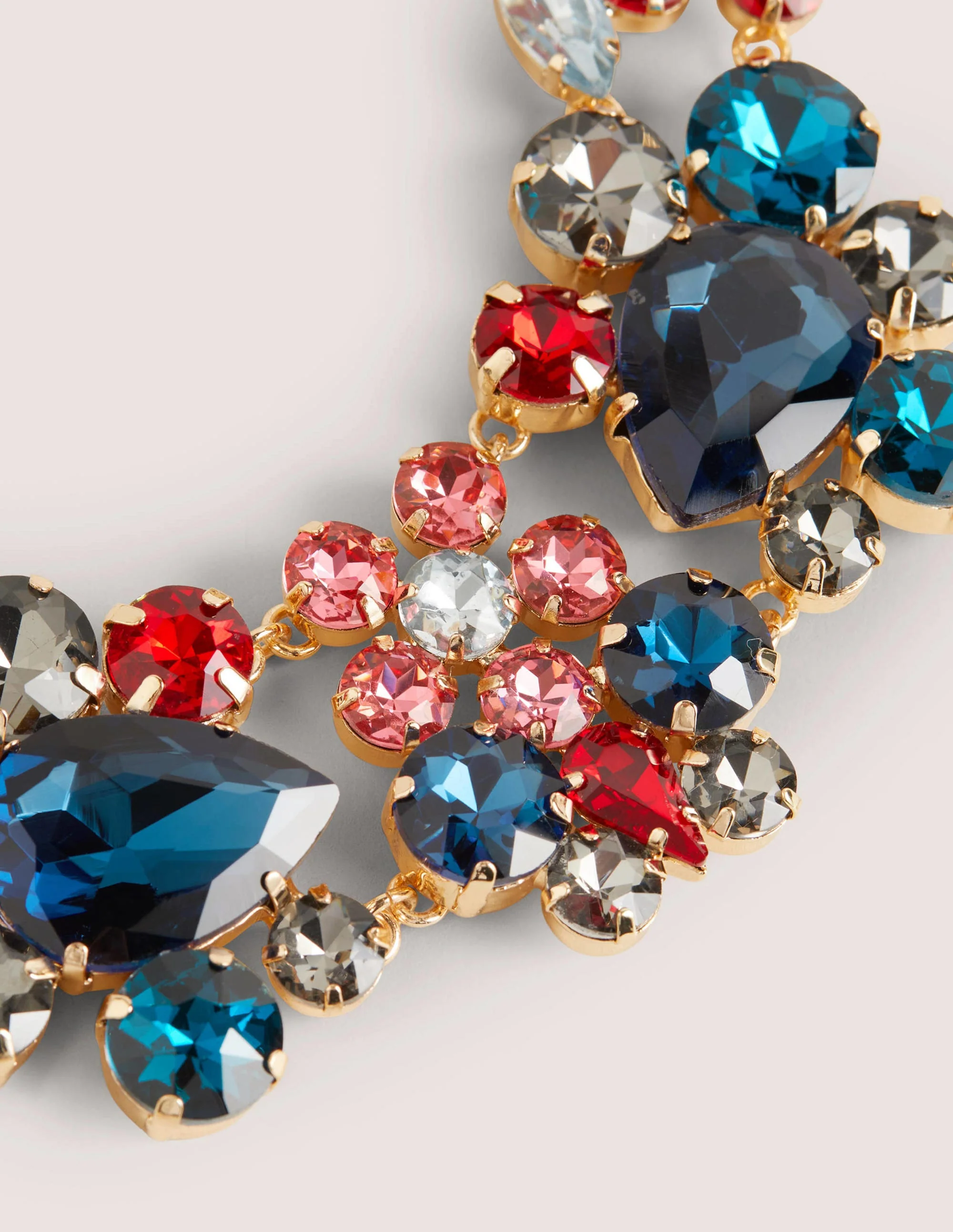 Jewel Cluster Necklace-Multi - Image 3