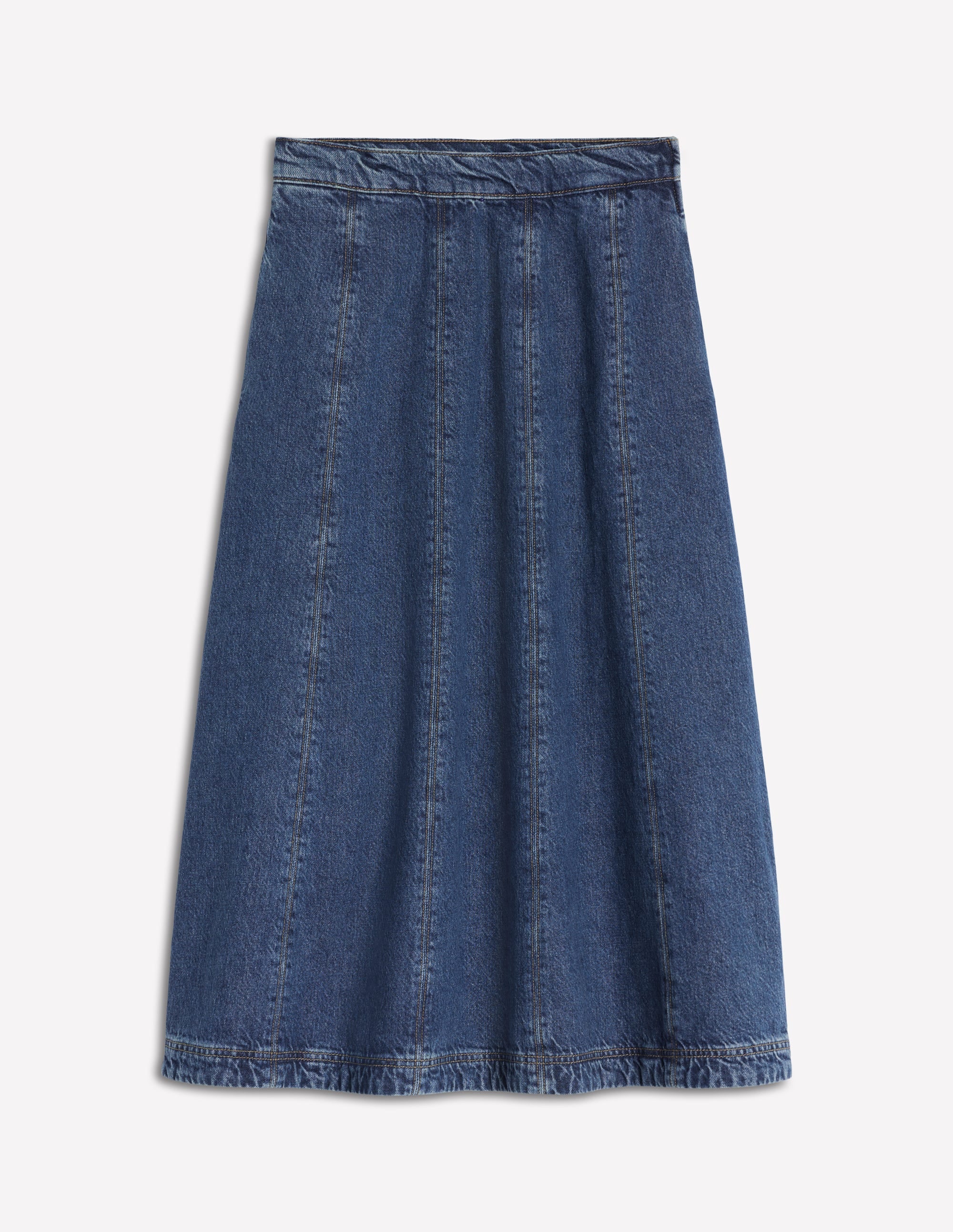 Joy Panelled Denim Skirt-Mid Wash - Image 5