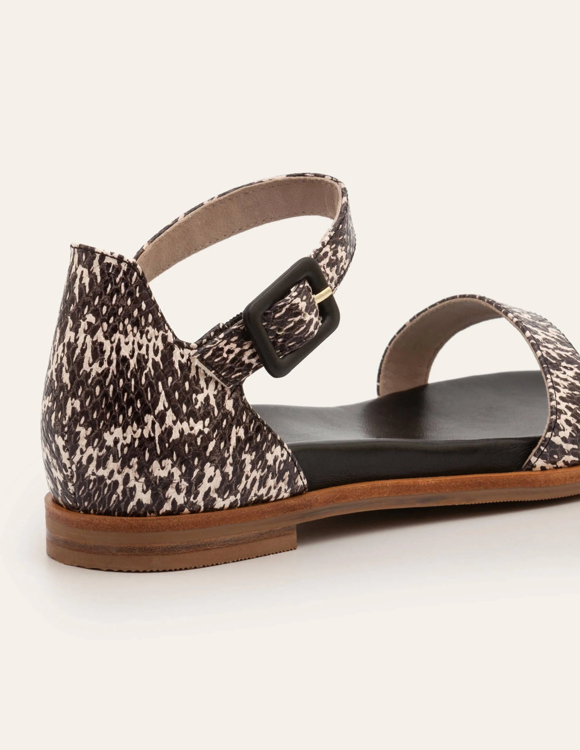 Katie Comfort Sandals-Black/White Snake - Image 2