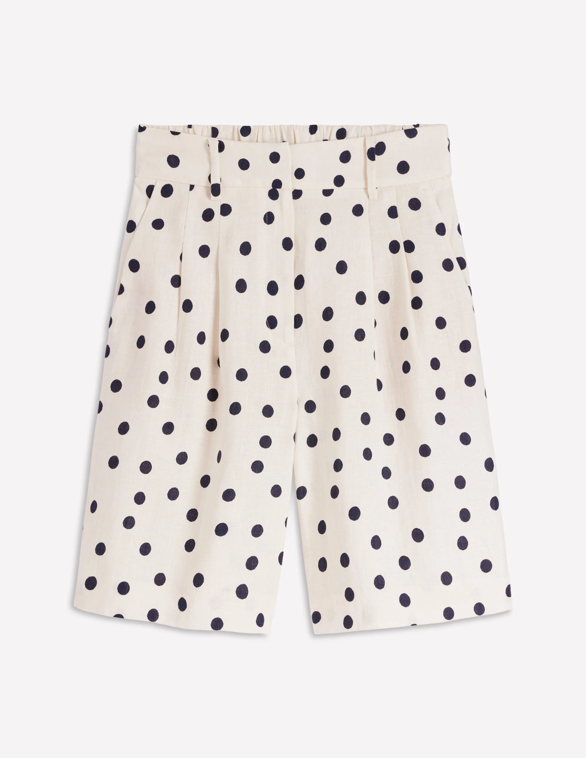Kensington Linen Shorts-Ivory, Painted Dot - Image 6