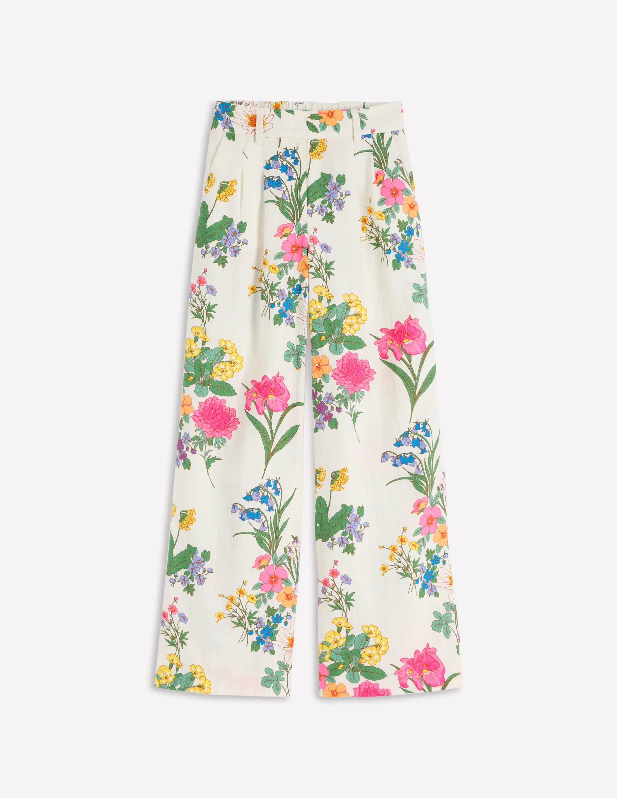Kensington Linen Trousers-Ivory, Delicate Blossom - Image 7