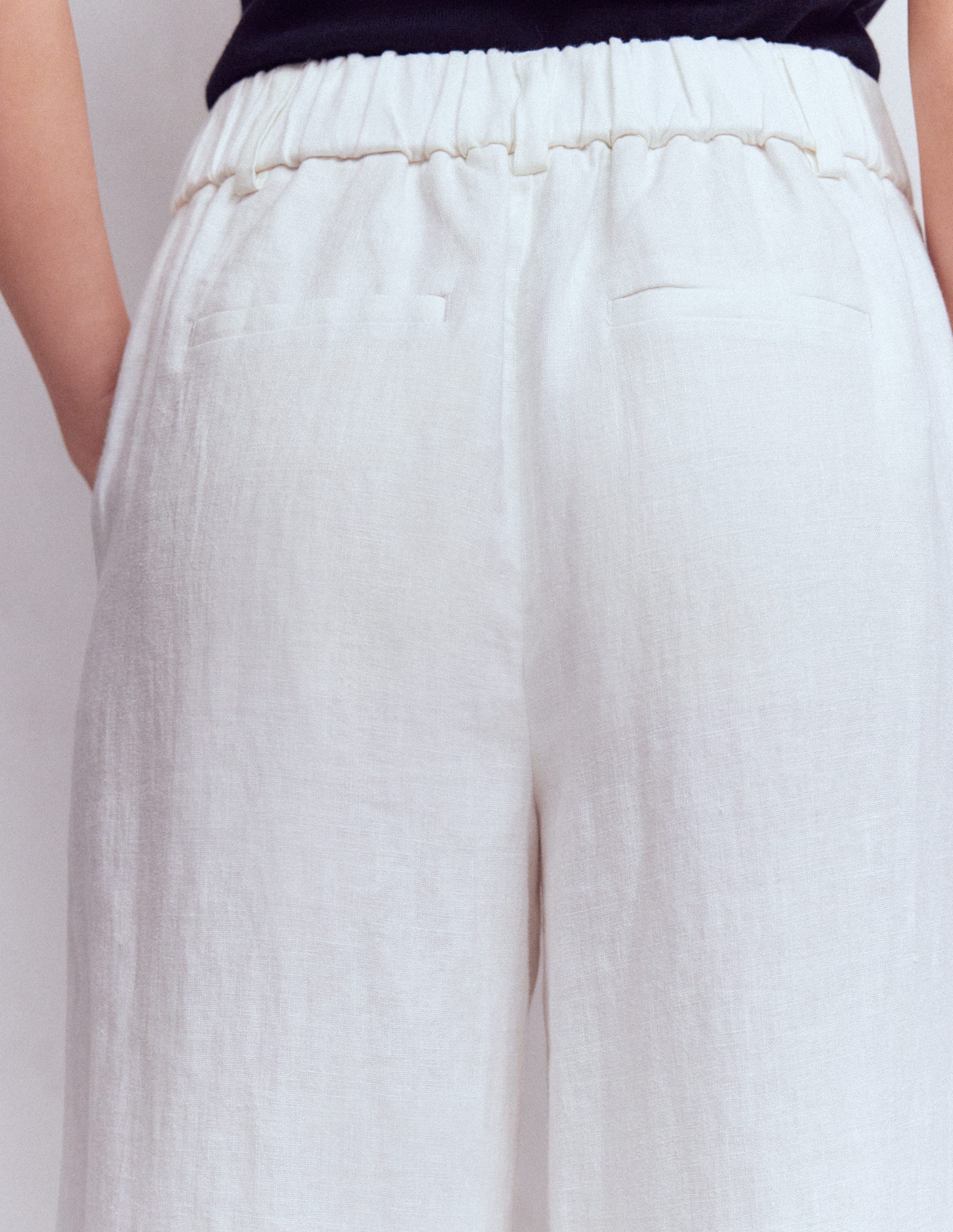 Kensington Linen Trousers-White - Image 5