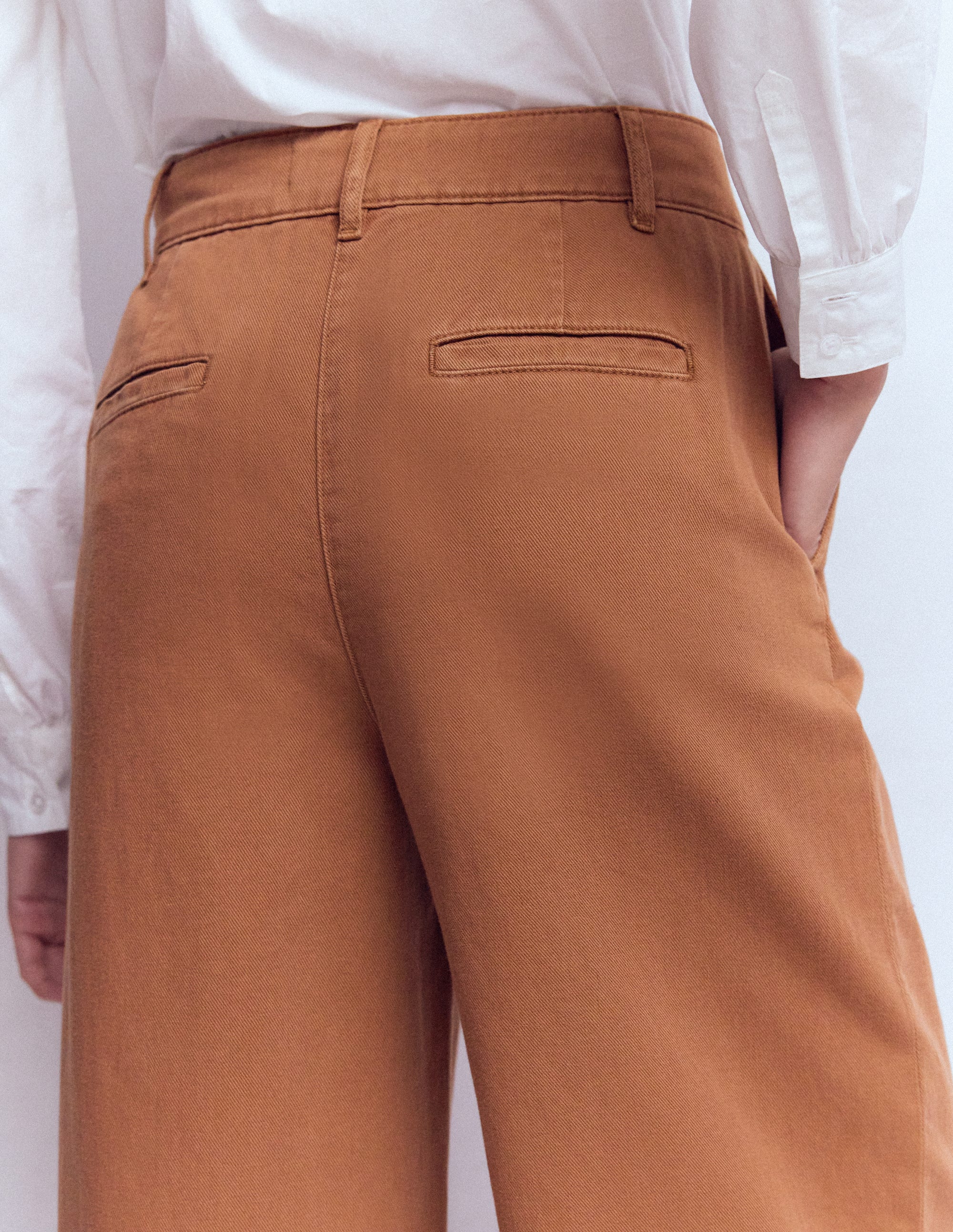Kensington Wide Leg Trousers-Ginger - Image 2