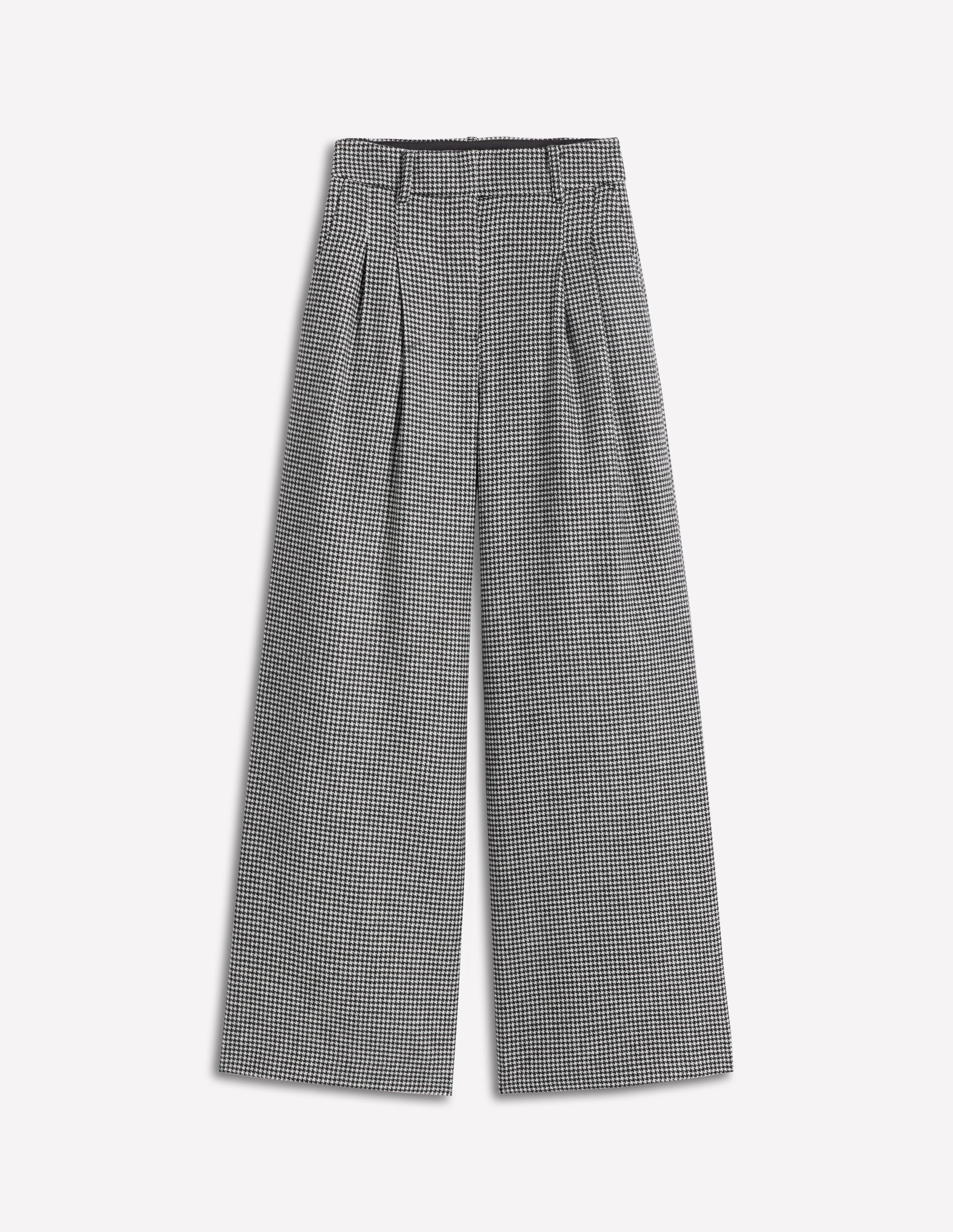 Kensington Wool Trousers-Black and Ivory Puppytooth - Image 6