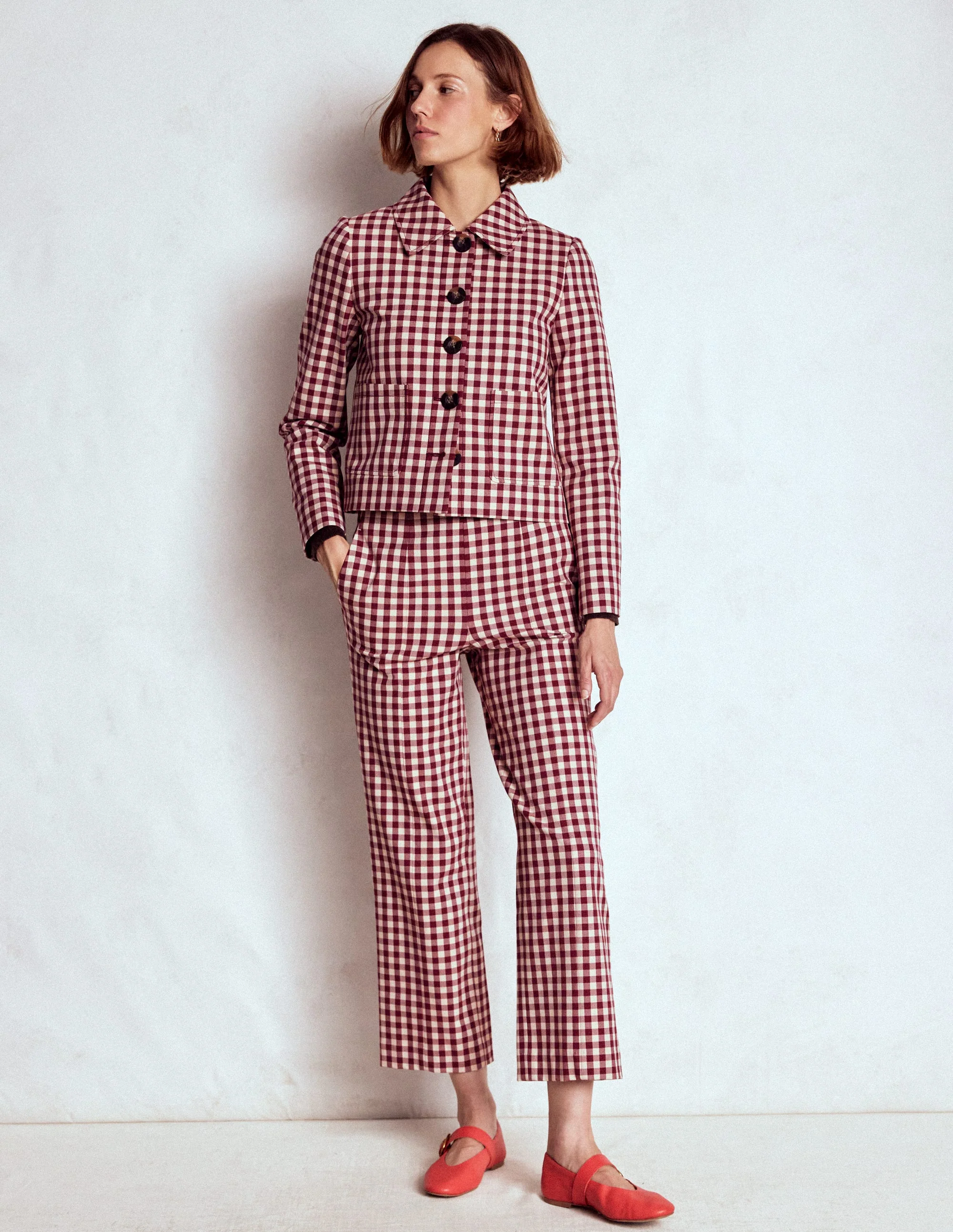 Knightsbridge Gingham Jacket-Chestnut Gingham - Image 6