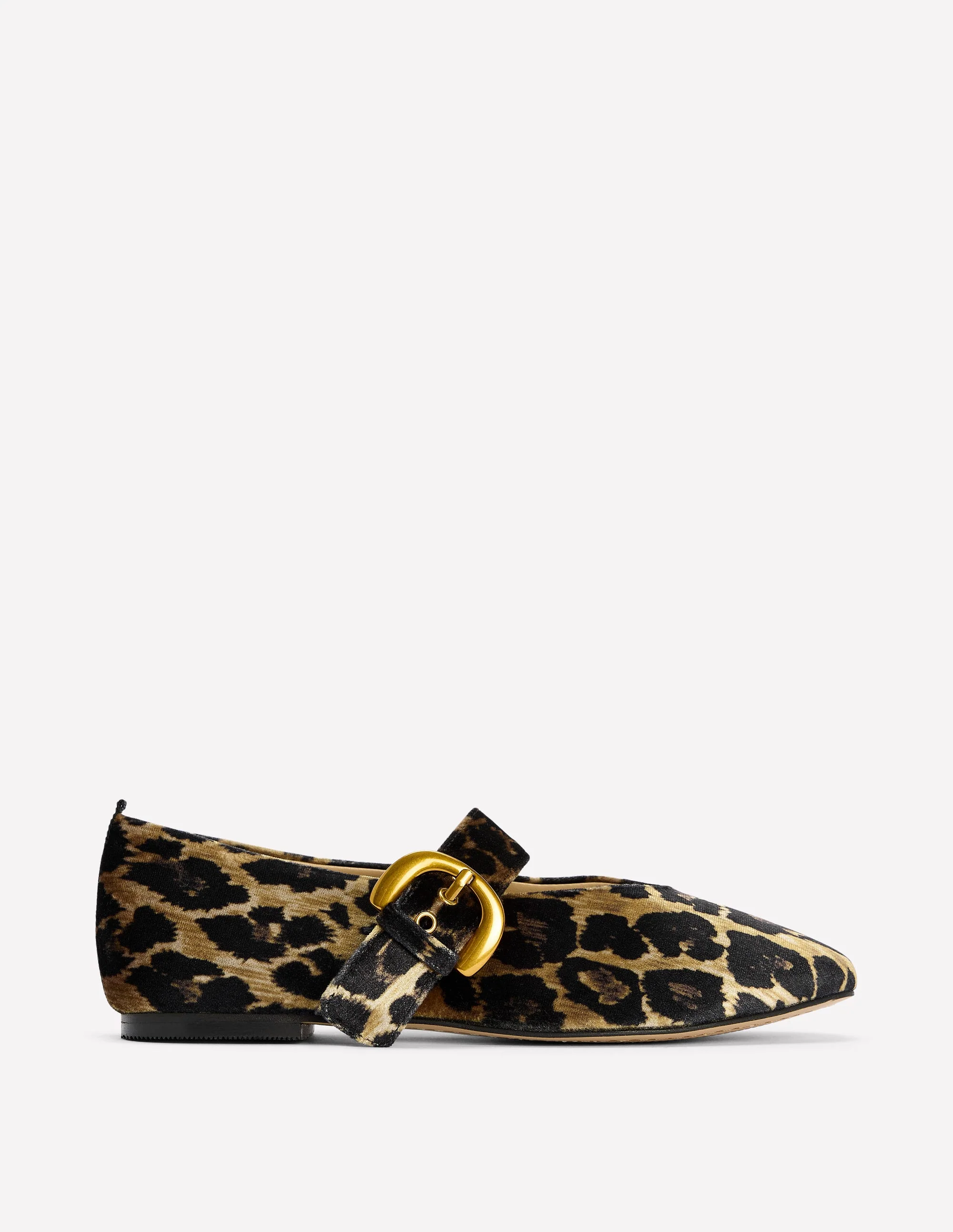 Kylie Flat Buckle Mary Janes-Leopard