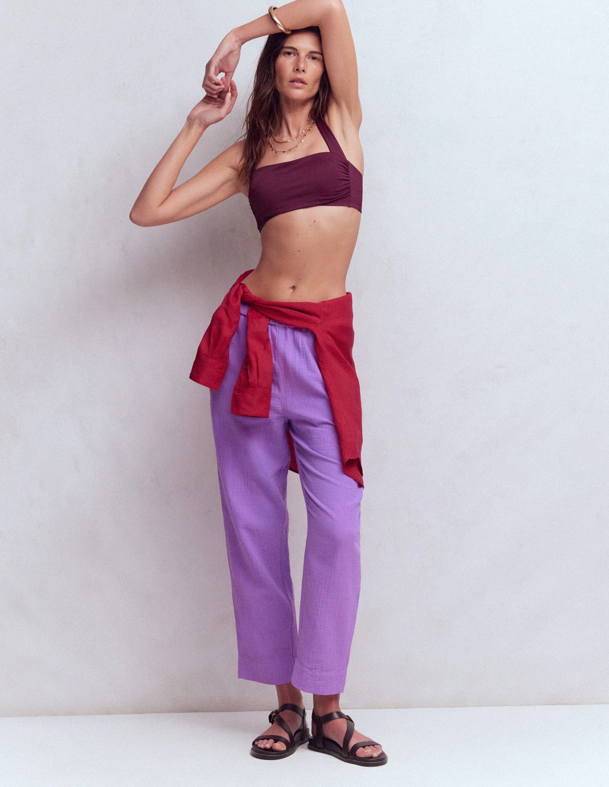 Kythira Ruched Bikini Top-Chocberry - Image 6