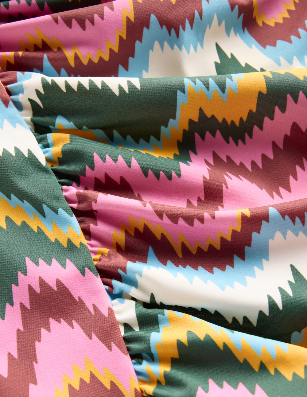 Kythira Ruched Tankini-Multi Zig zag wave - Image 7