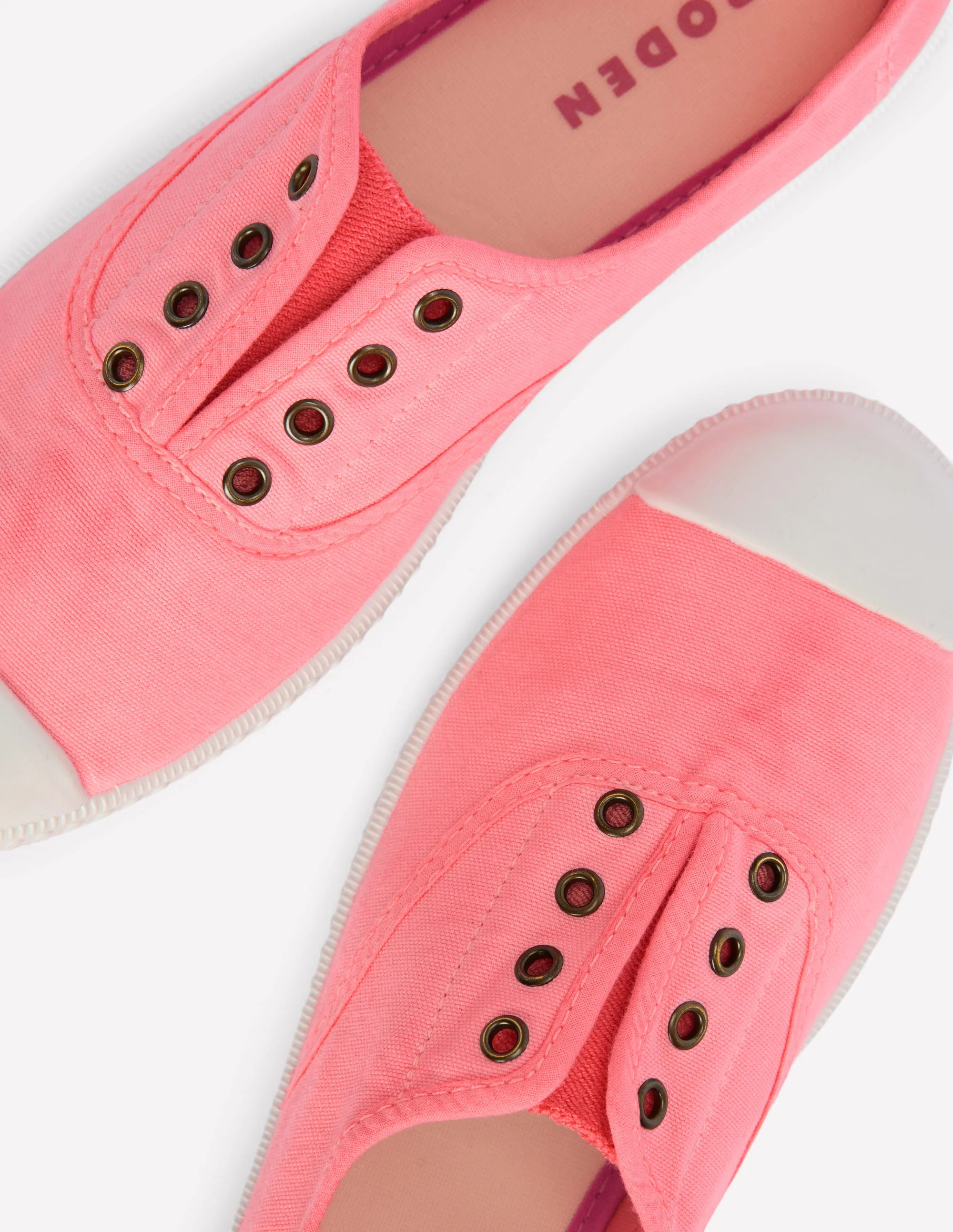 Laceless Canvas Plimsoll-Spring Blossom Pink - Image 4