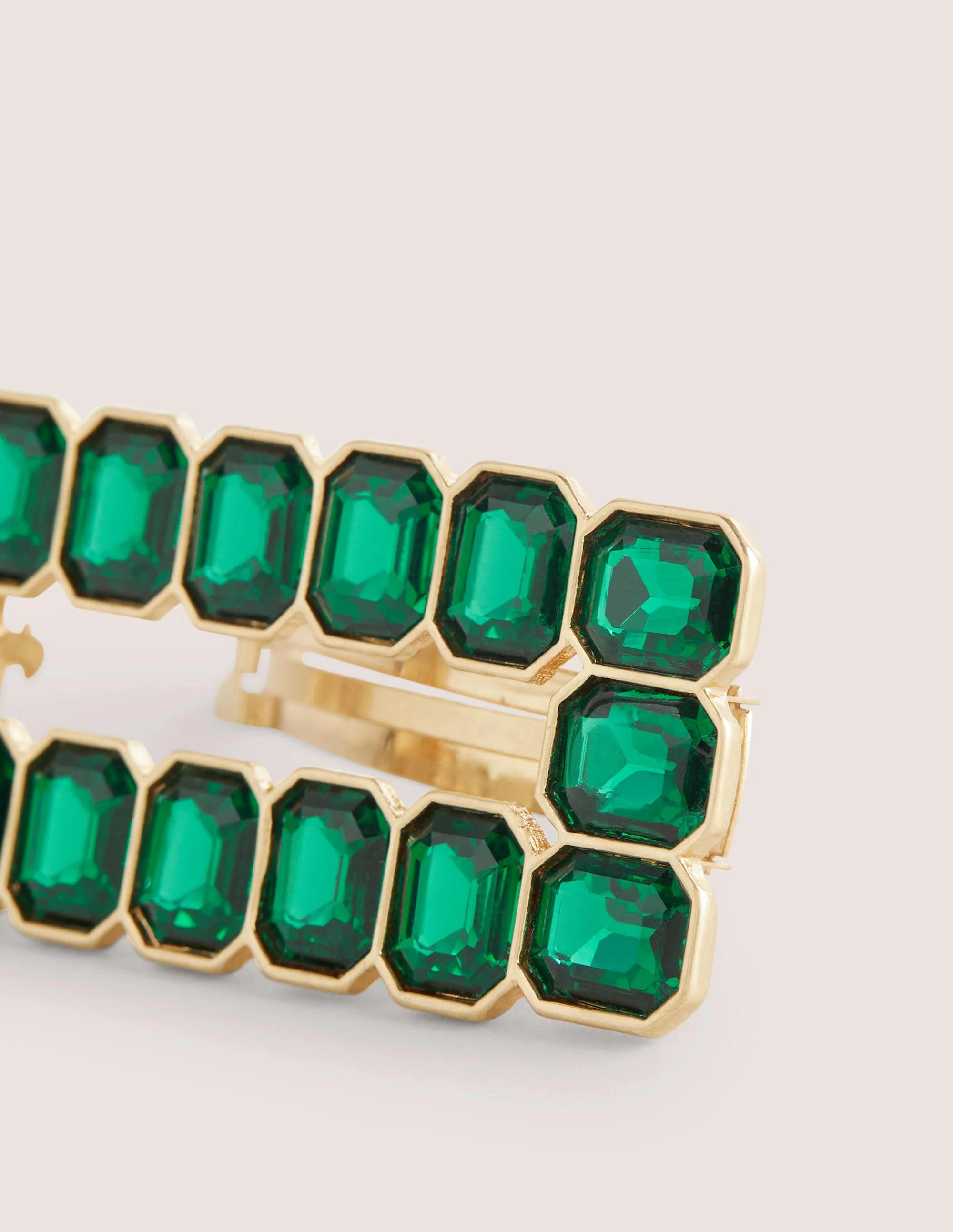 Large Jewel Hair Slide-Green - Image 2