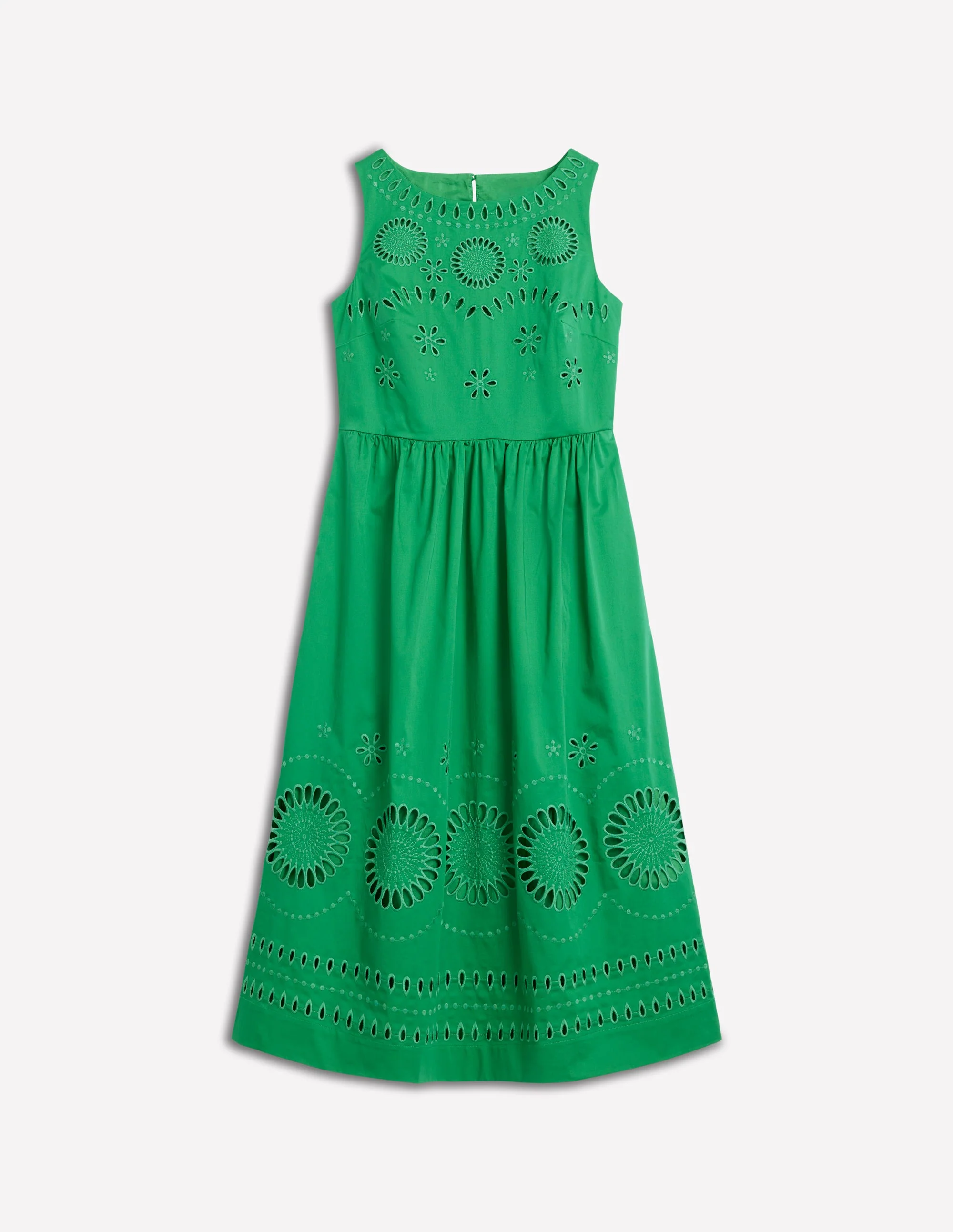 Lauren Broderie Midi Dress-Rich Emerald, Broderie - Image 7