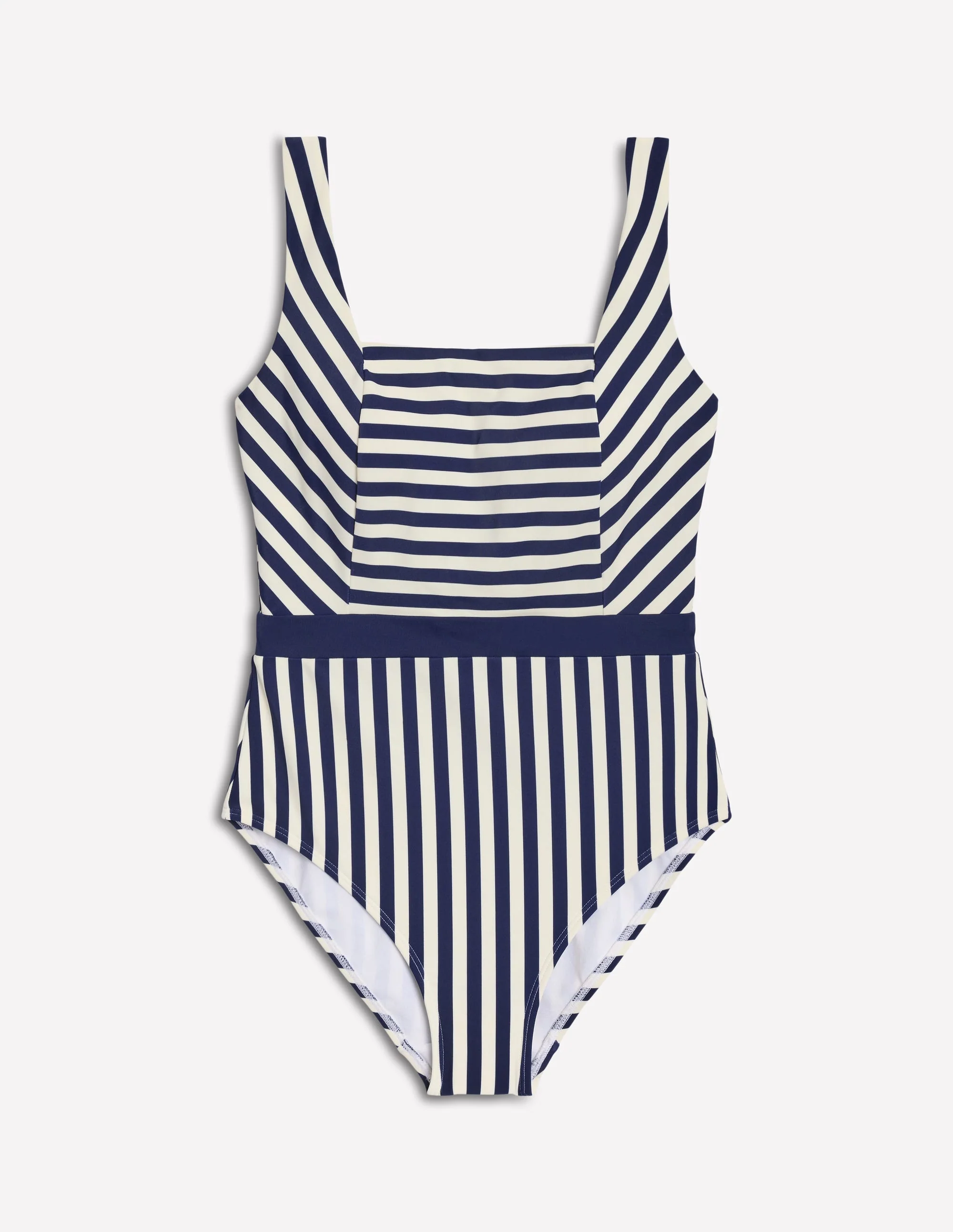 Lefkada Square Neck Swimsuit-Navy/Ivory - Image 5