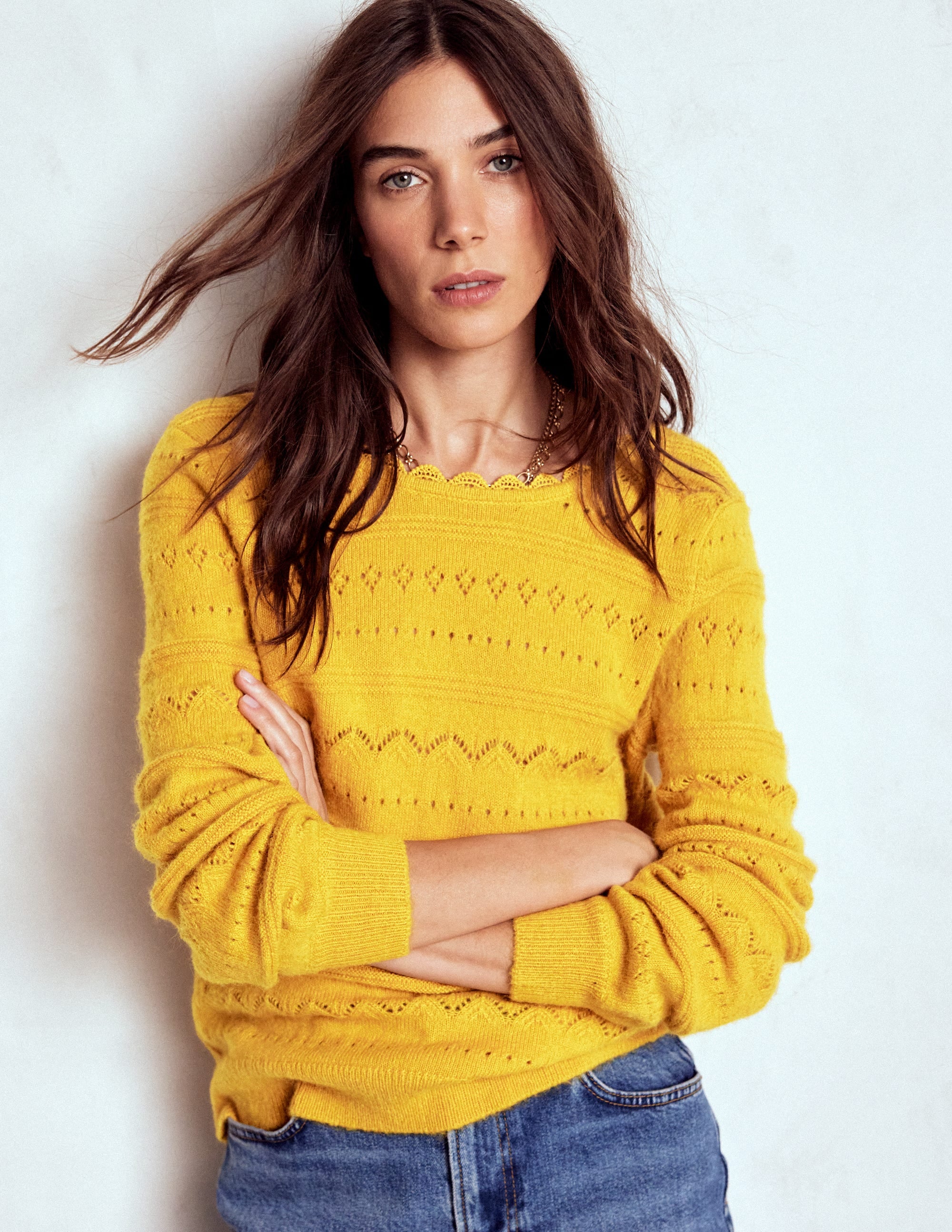 Leticia Lace Trim Jumper-Golden Rye - Image 2