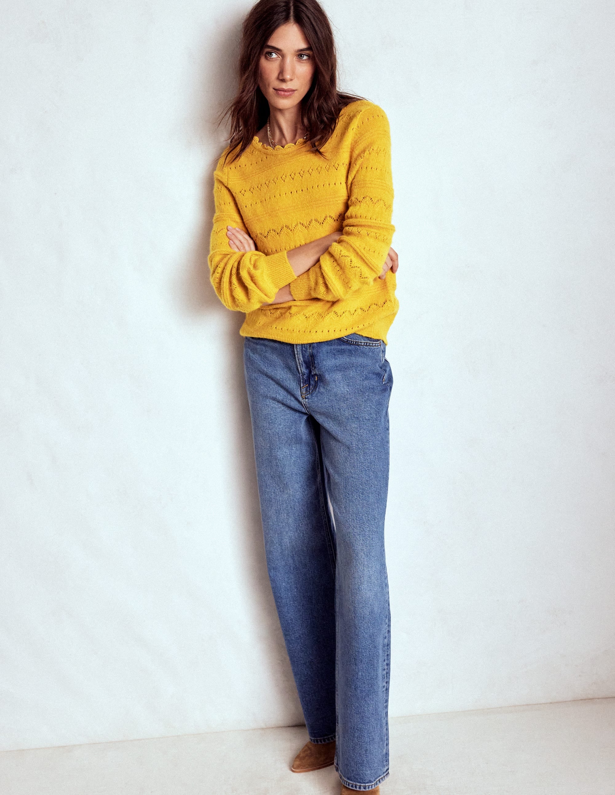 Leticia Lace Trim Jumper-Golden Rye - Image 4