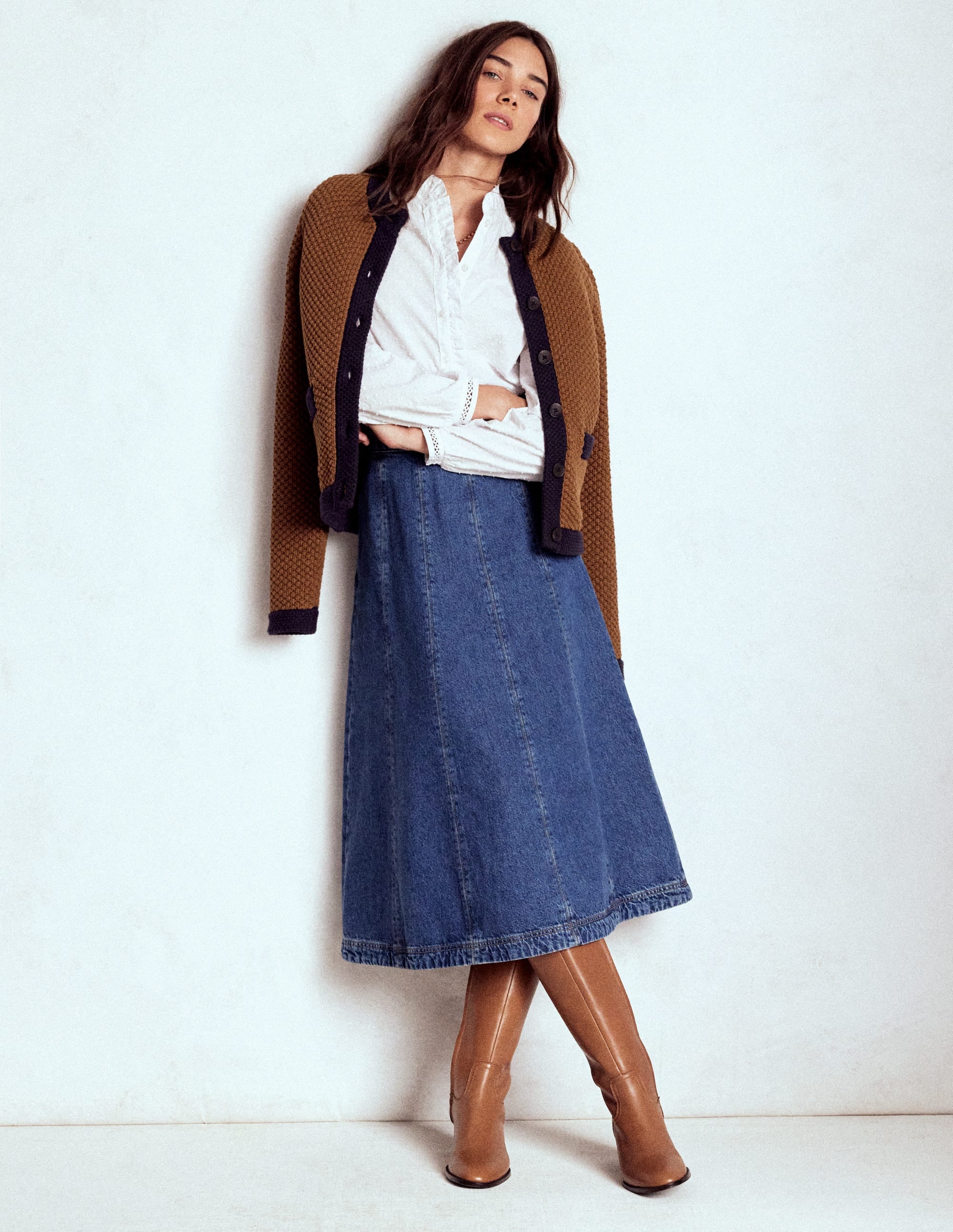 Libby Knitted Jacket-Camel - Image 6