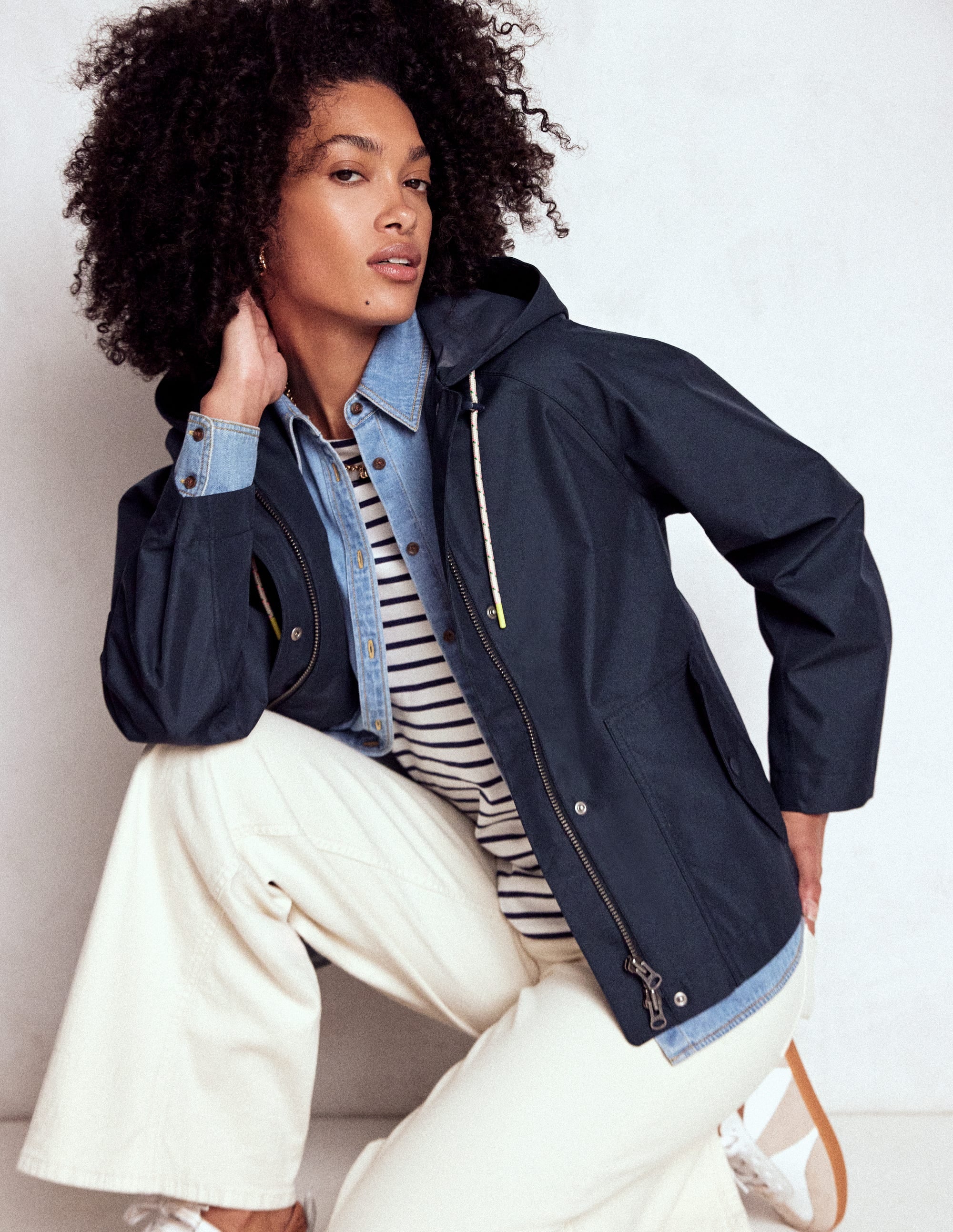 Lightweight Rain Mac-Navy - Image 4
