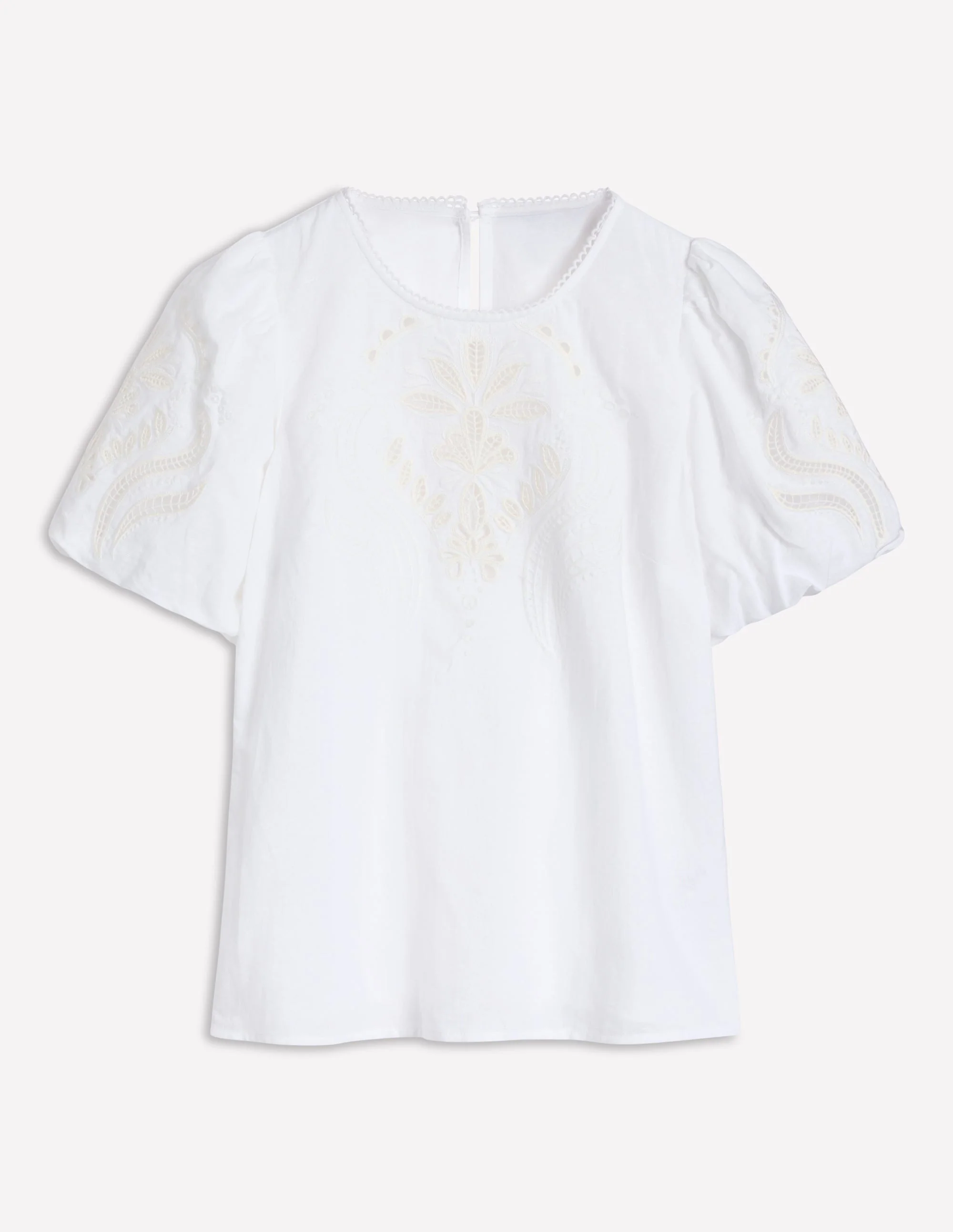 Linen Cutwork Top-White - Image 5