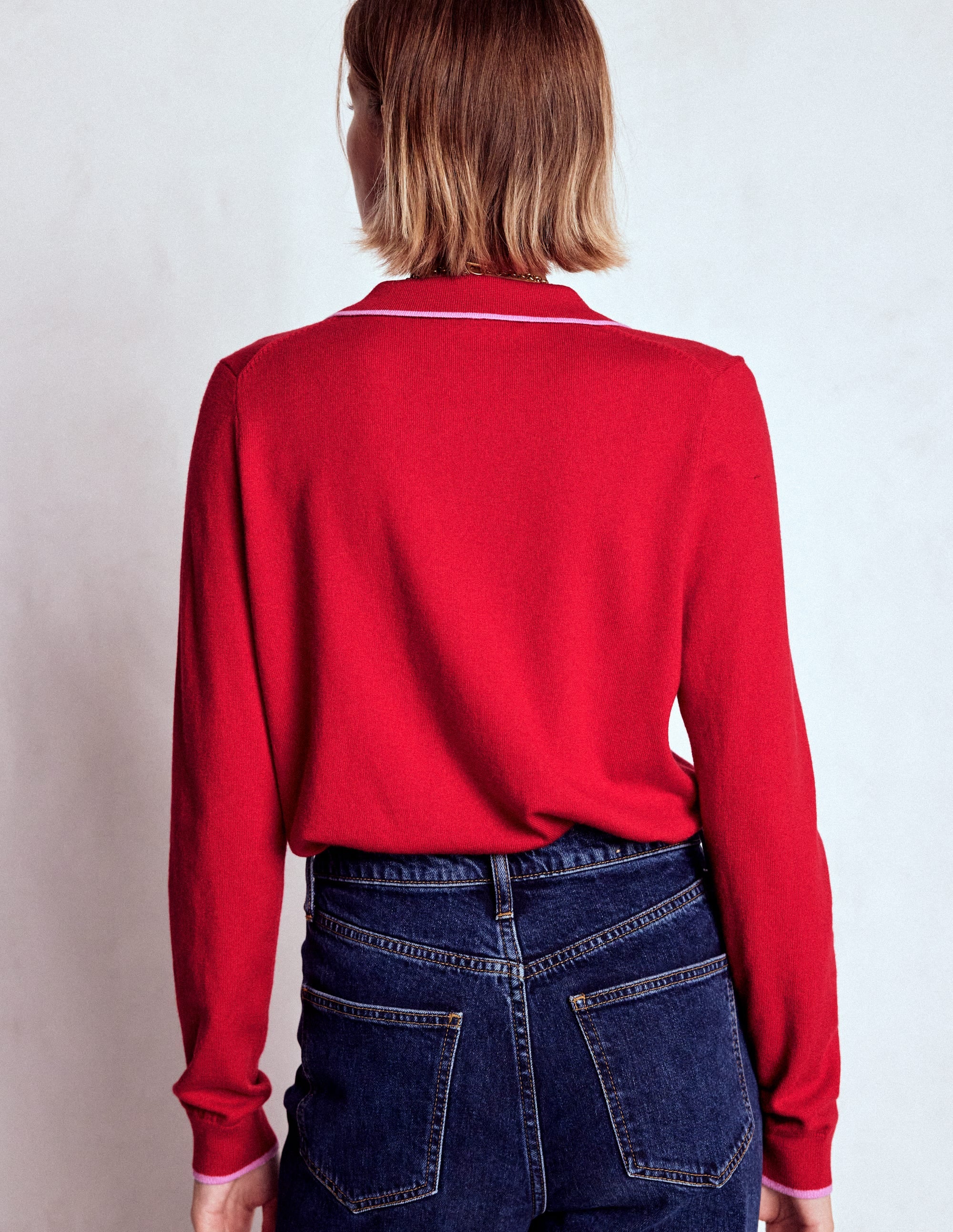 Liz Henley Jumper-Salsa Red - Image 3