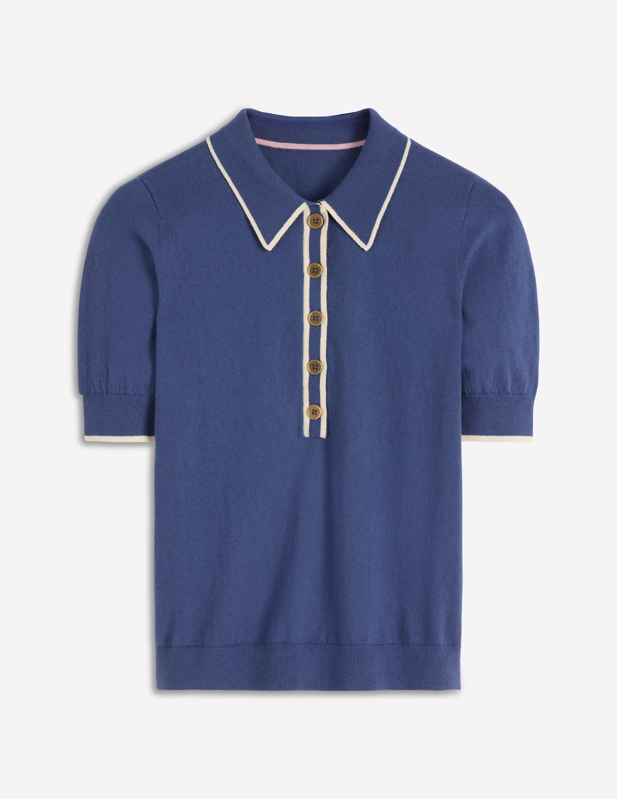 Liz Henley T-Shirt-True Navy - Image 3