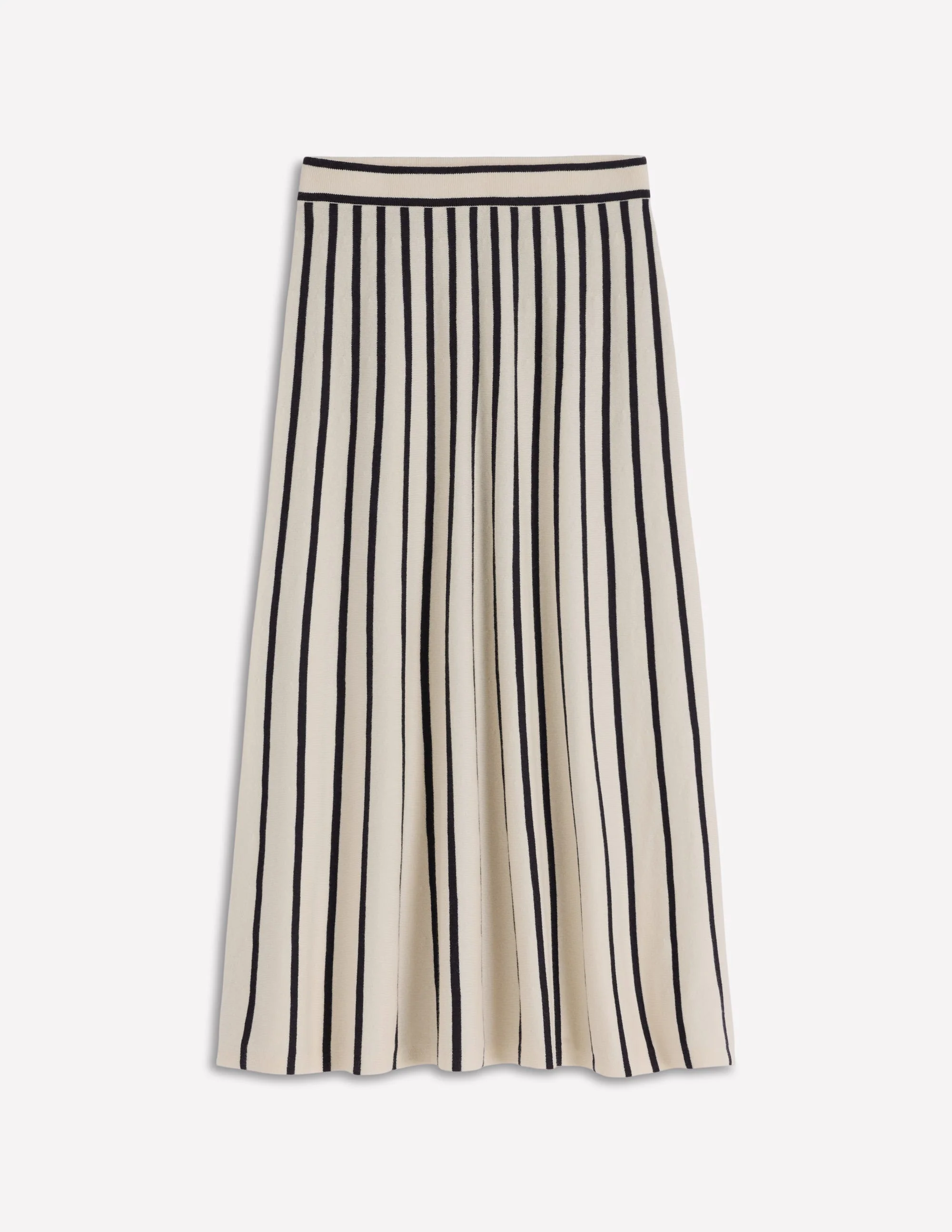 Liz Knitted Midi Skirt-Ivory, Navy - Image 6