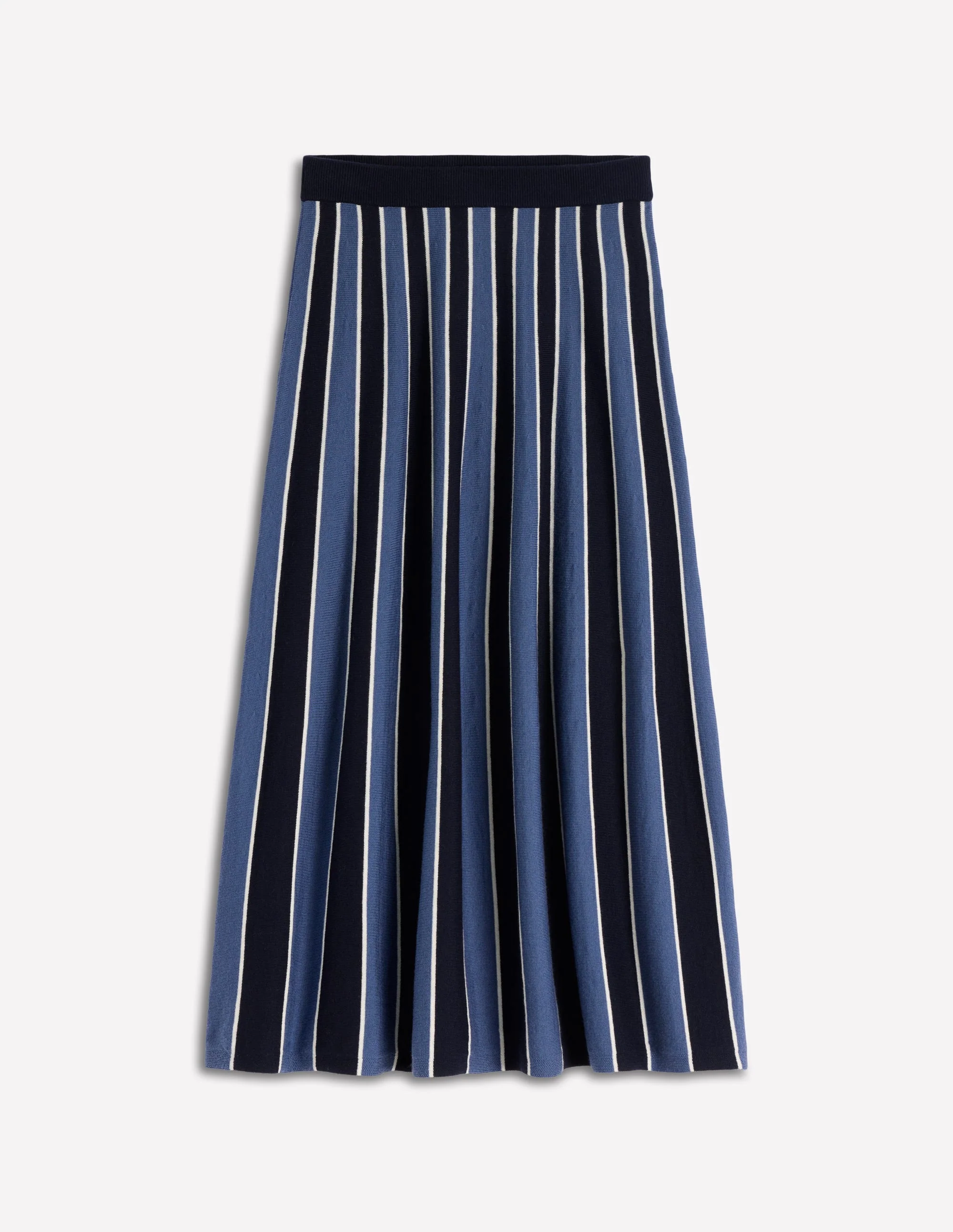 Liz Knitted Midi Skirt-True Navy Stripe - Image 5