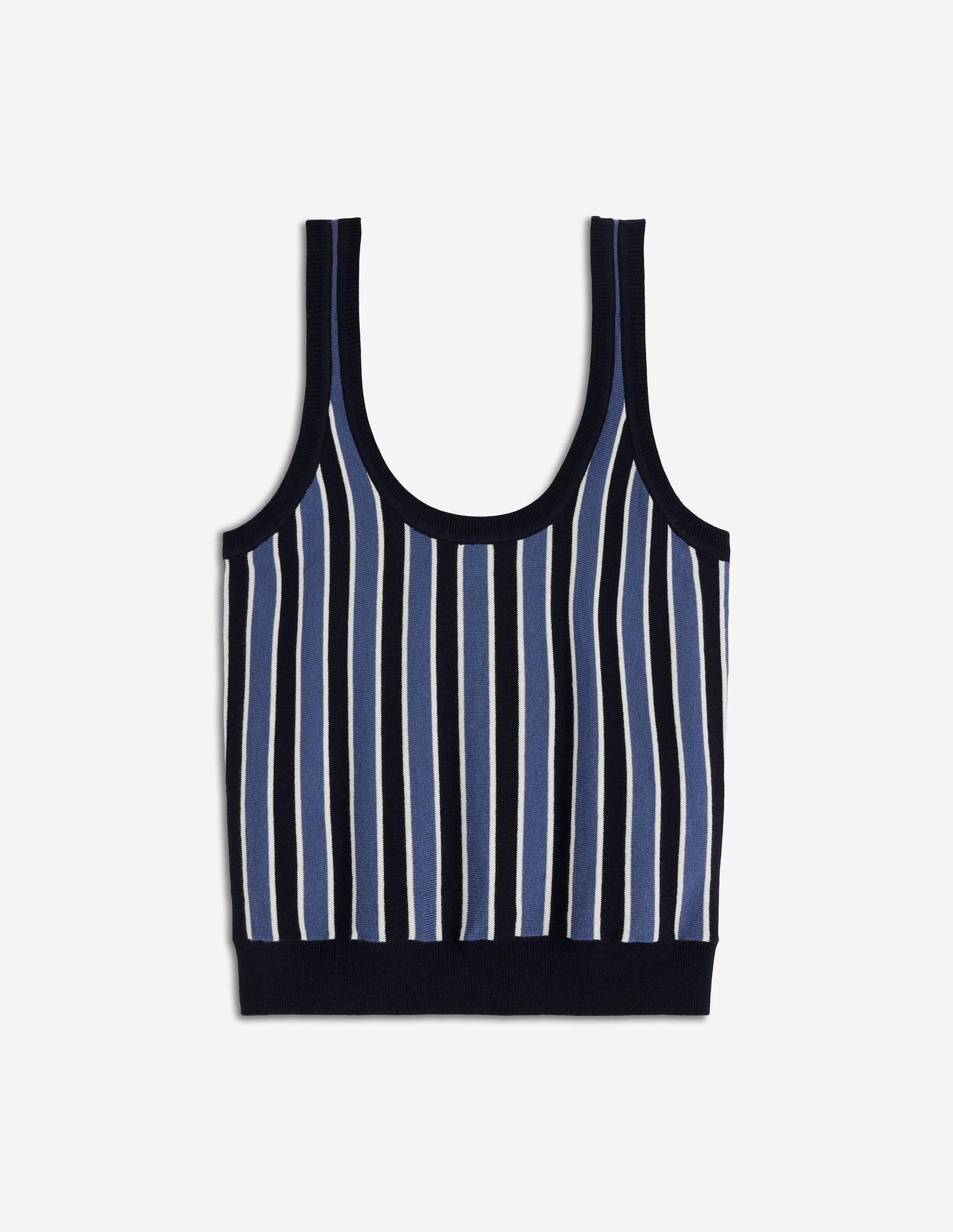 Liz Knitted Tank-True Navy Stripe - Image 6