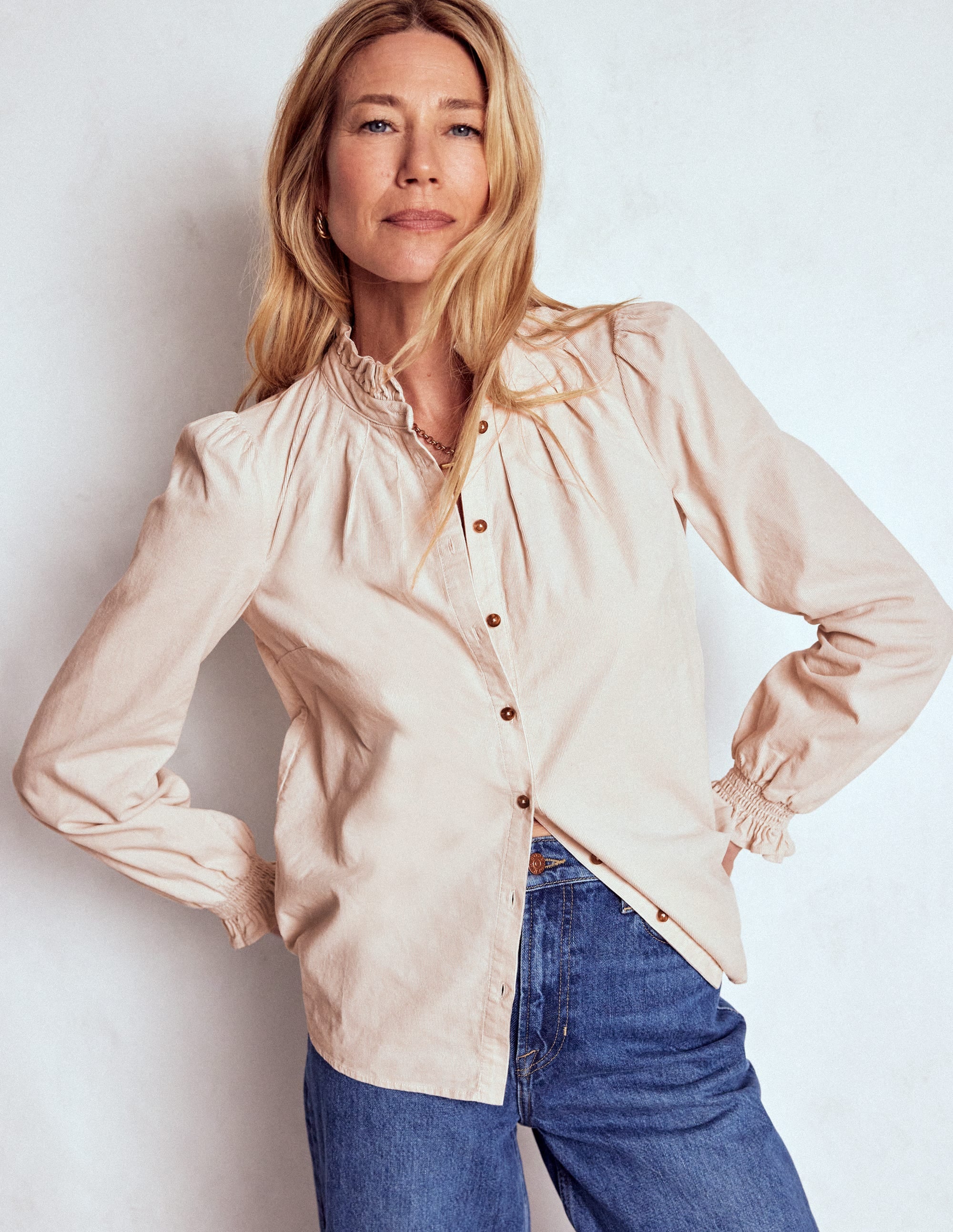 Lorna Cord Top-Almond Milk - Image 4