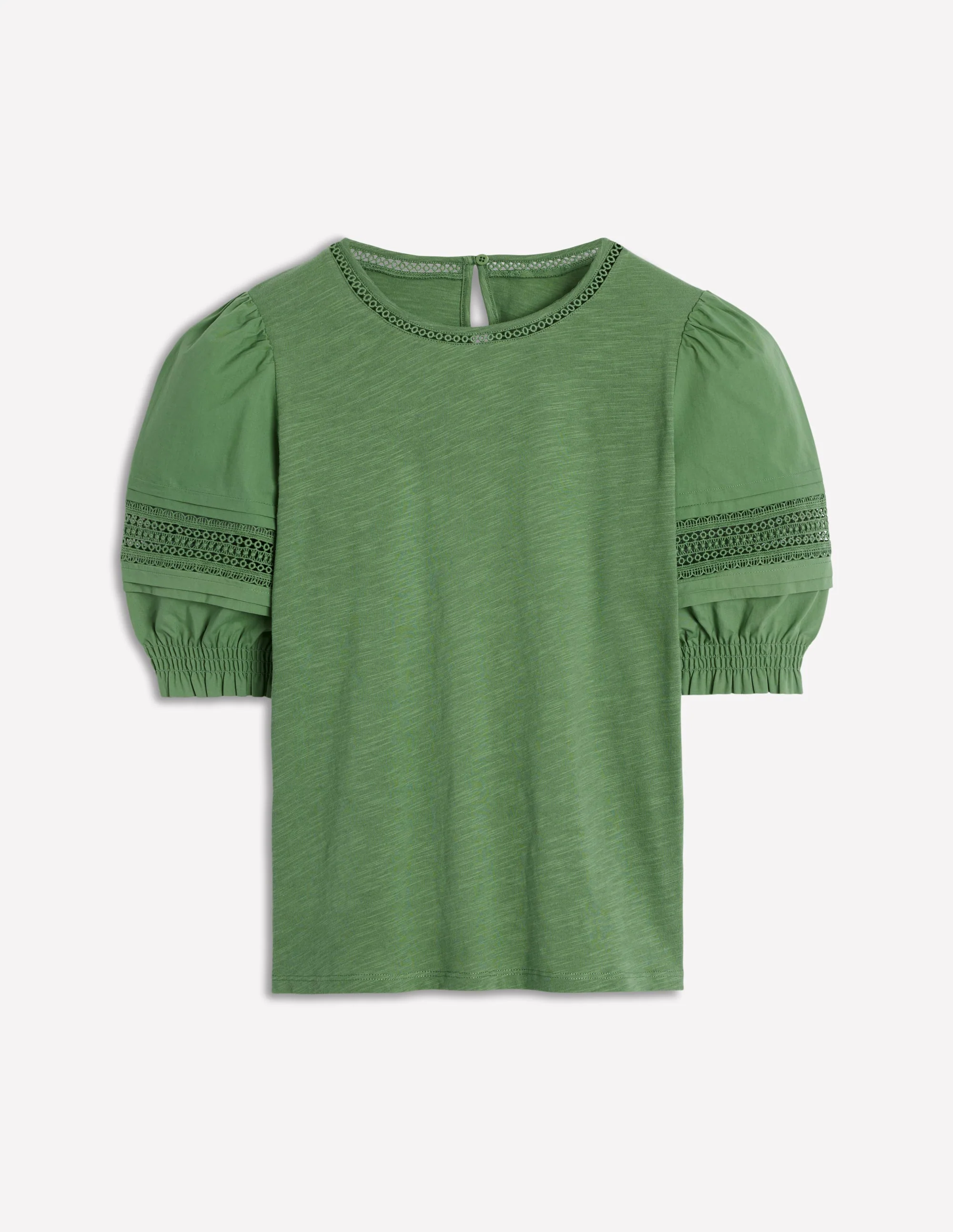 Lottie Puff Sleeve Top-Newt Green - Image 5