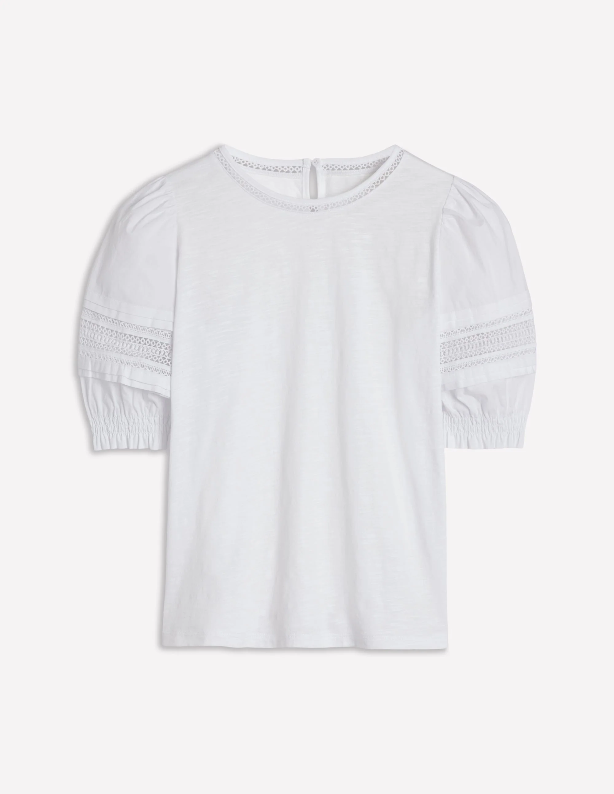 Lottie Puff Sleeve Top-White - Image 6