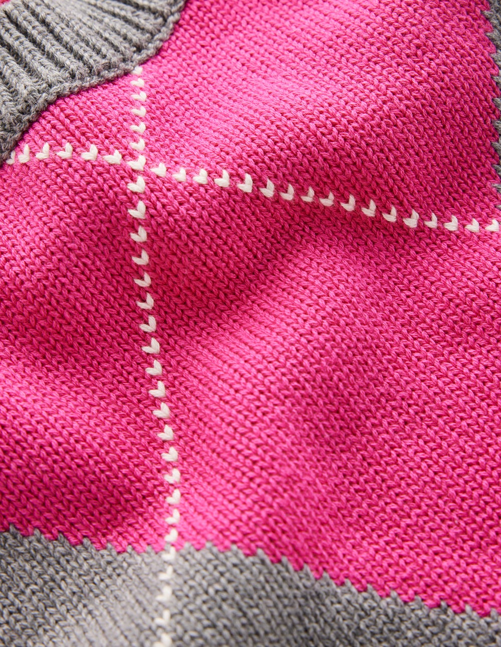 Lucy Cotton Tank-Pink/Grey Argyle - Image 6